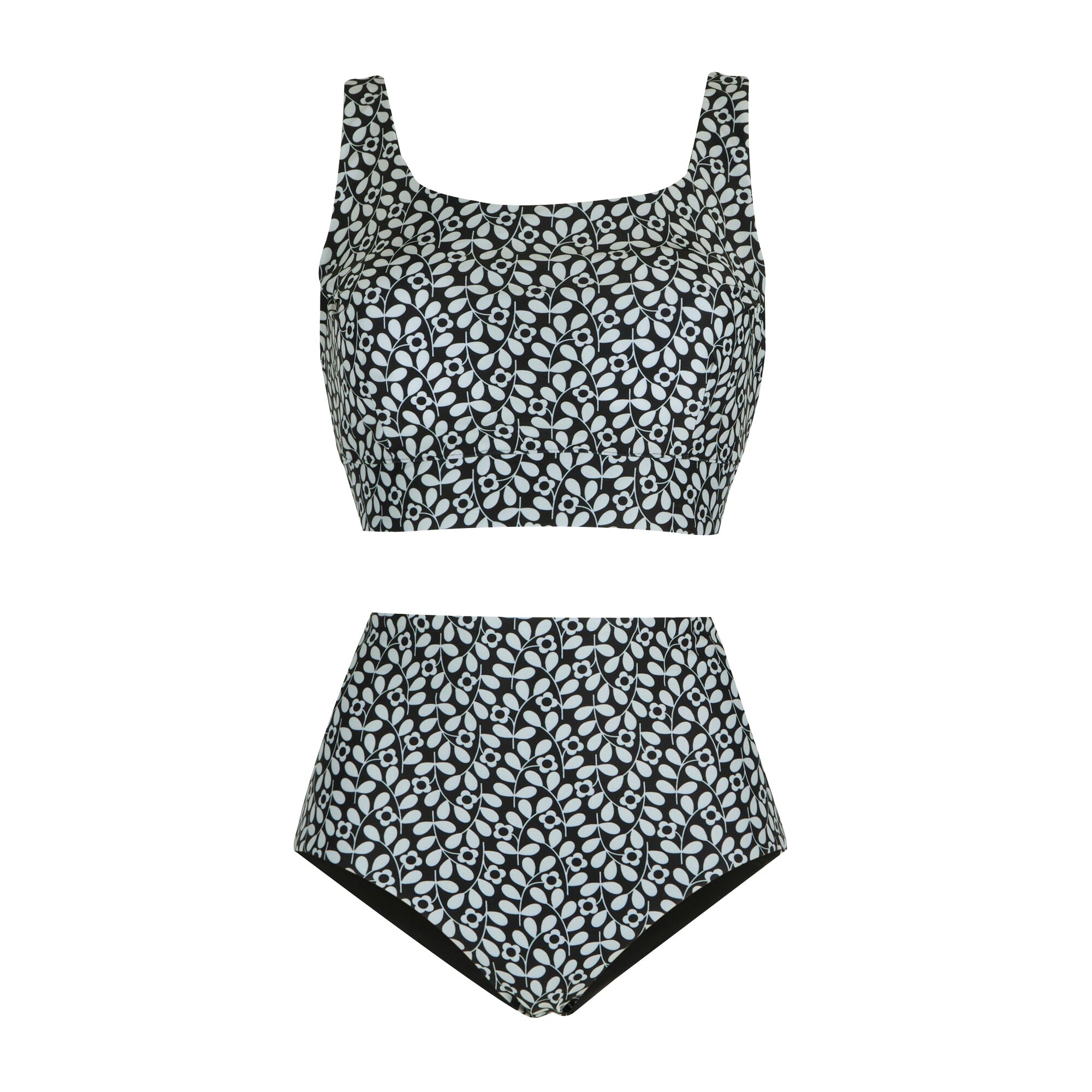 Orla Kiely Reversible Bikini Set | Jasmine Flower Black