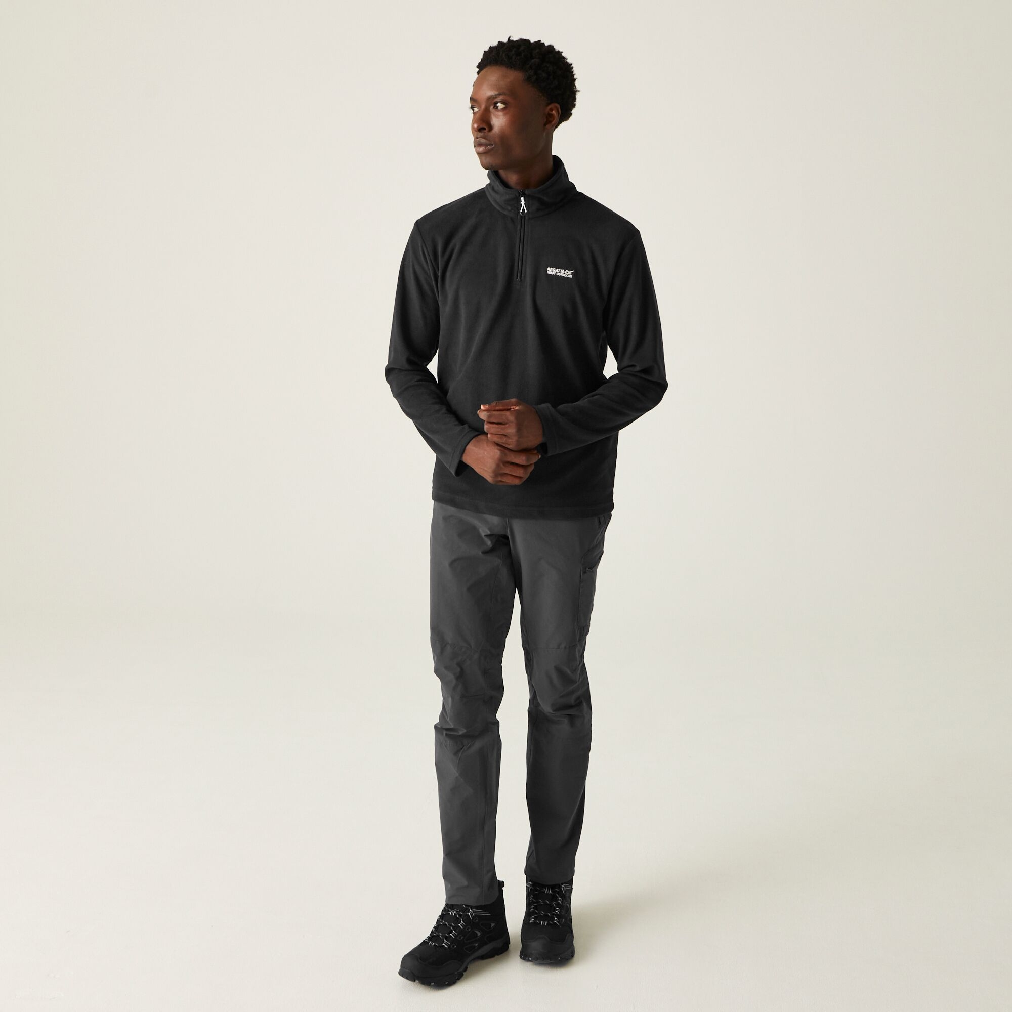 Men's Thompson Lightweight Half Zip Fleece | Black