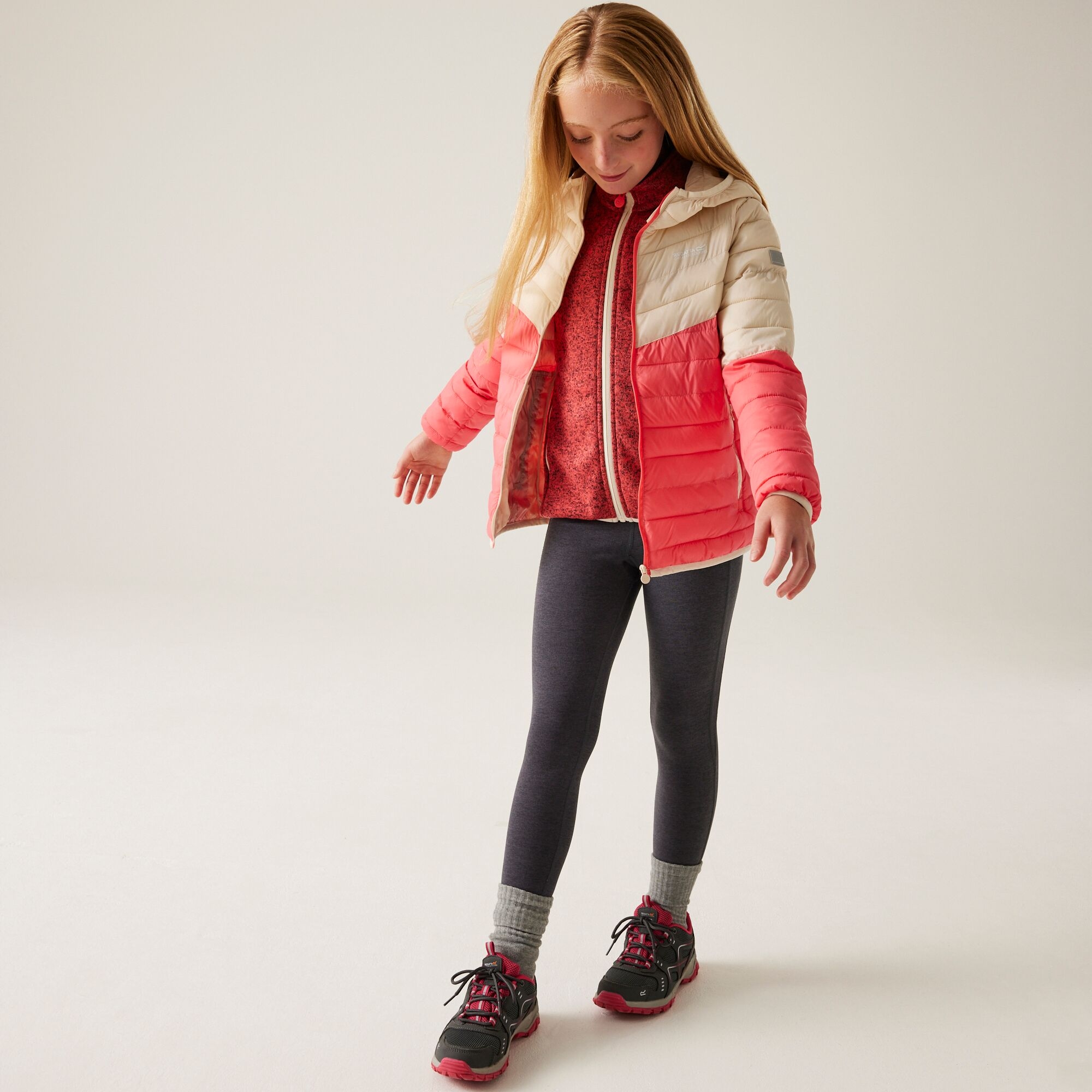 Kids' Hillpack III Hooded Jacket | Peach Bloom Light Vanilla
