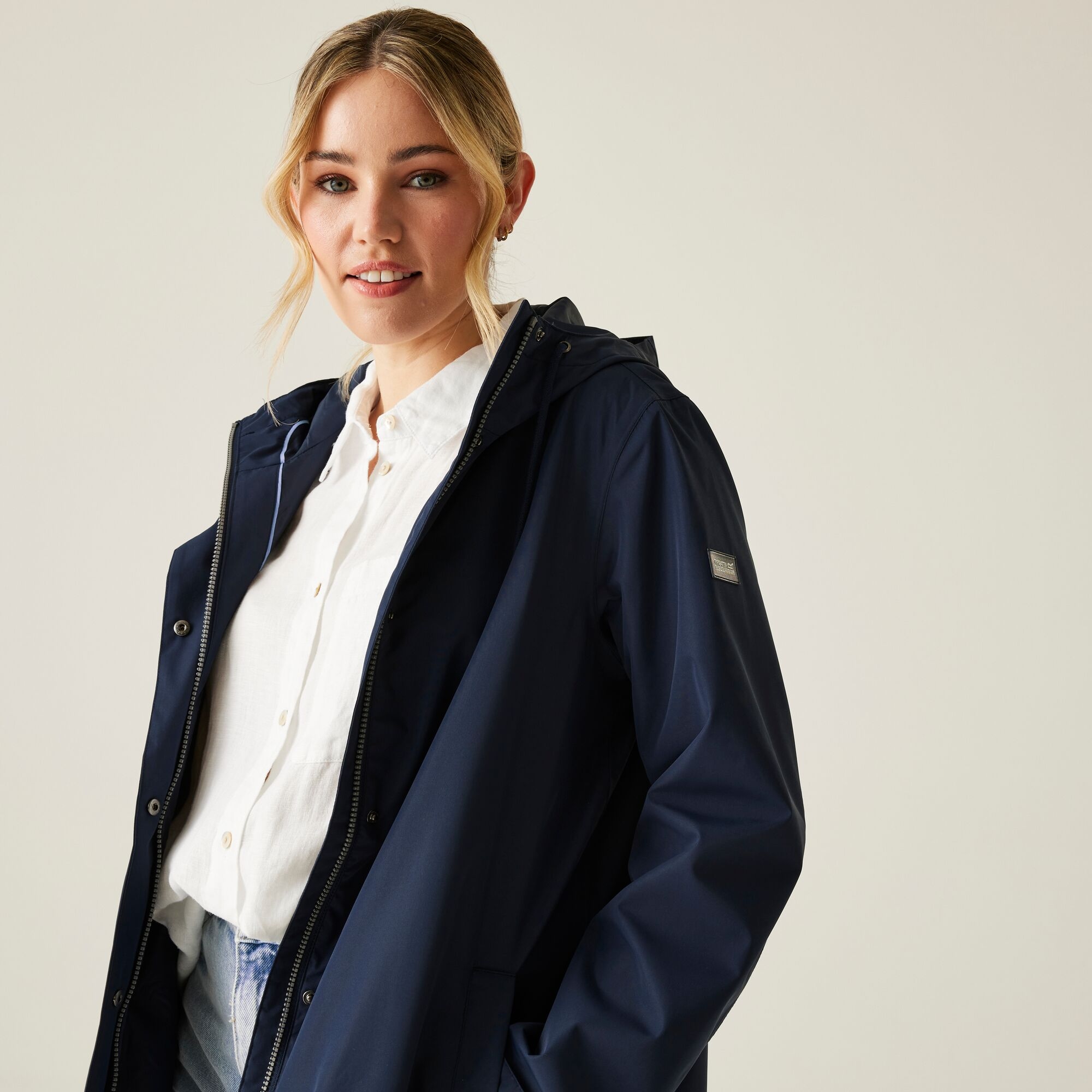 Women's Reinna Long Waterproof Jacket | Navy