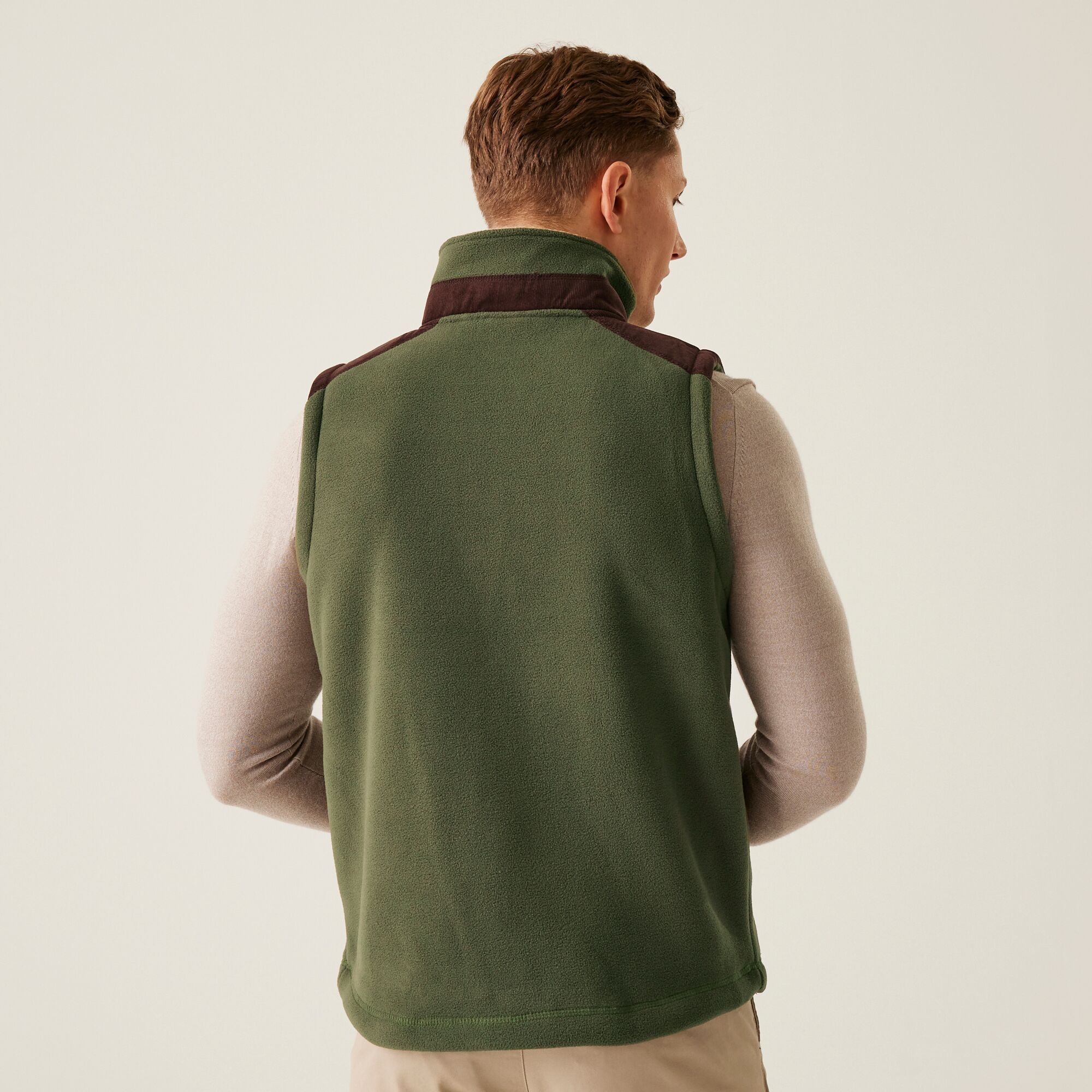 Men's Faversham Fleece Bodywarmer | Dark Khaki