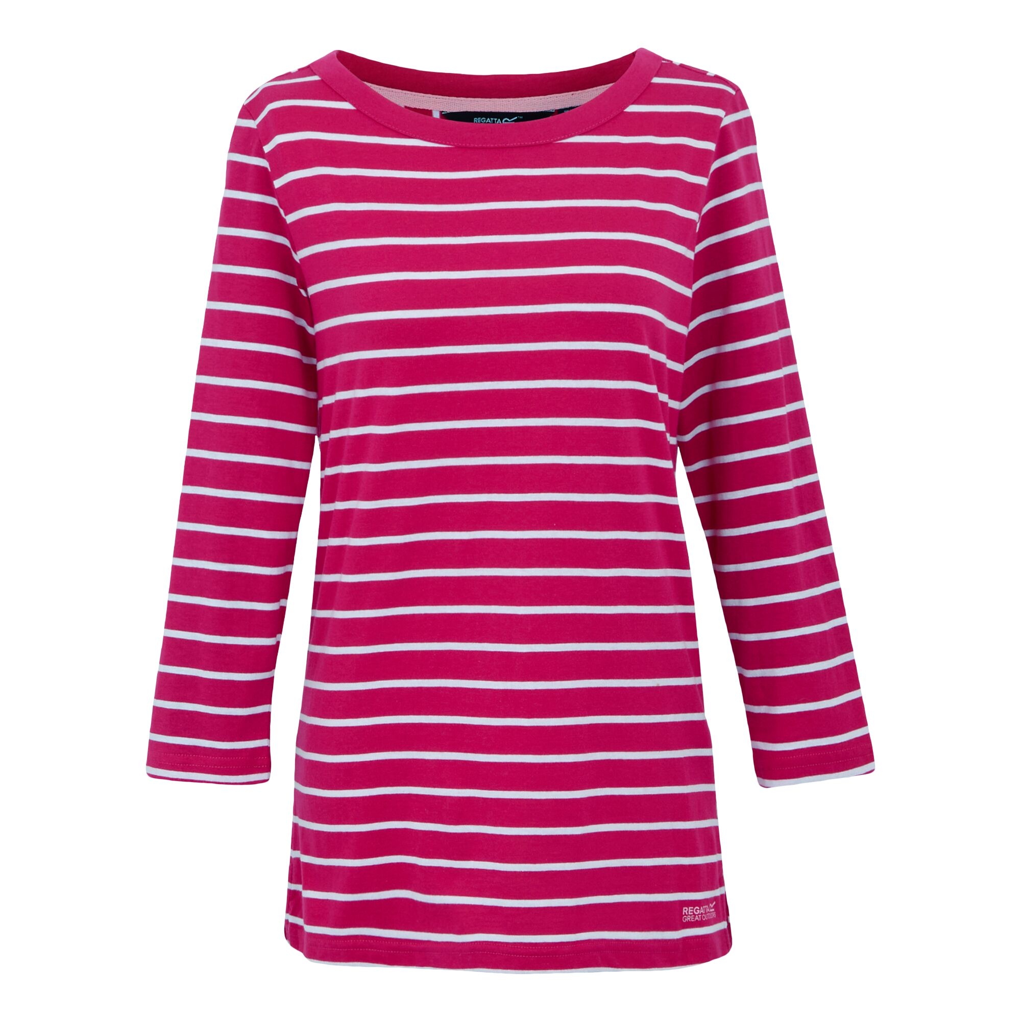 Women's Bayletta II 3/4 Sleeve Top  | Pink Fusion White Stripe