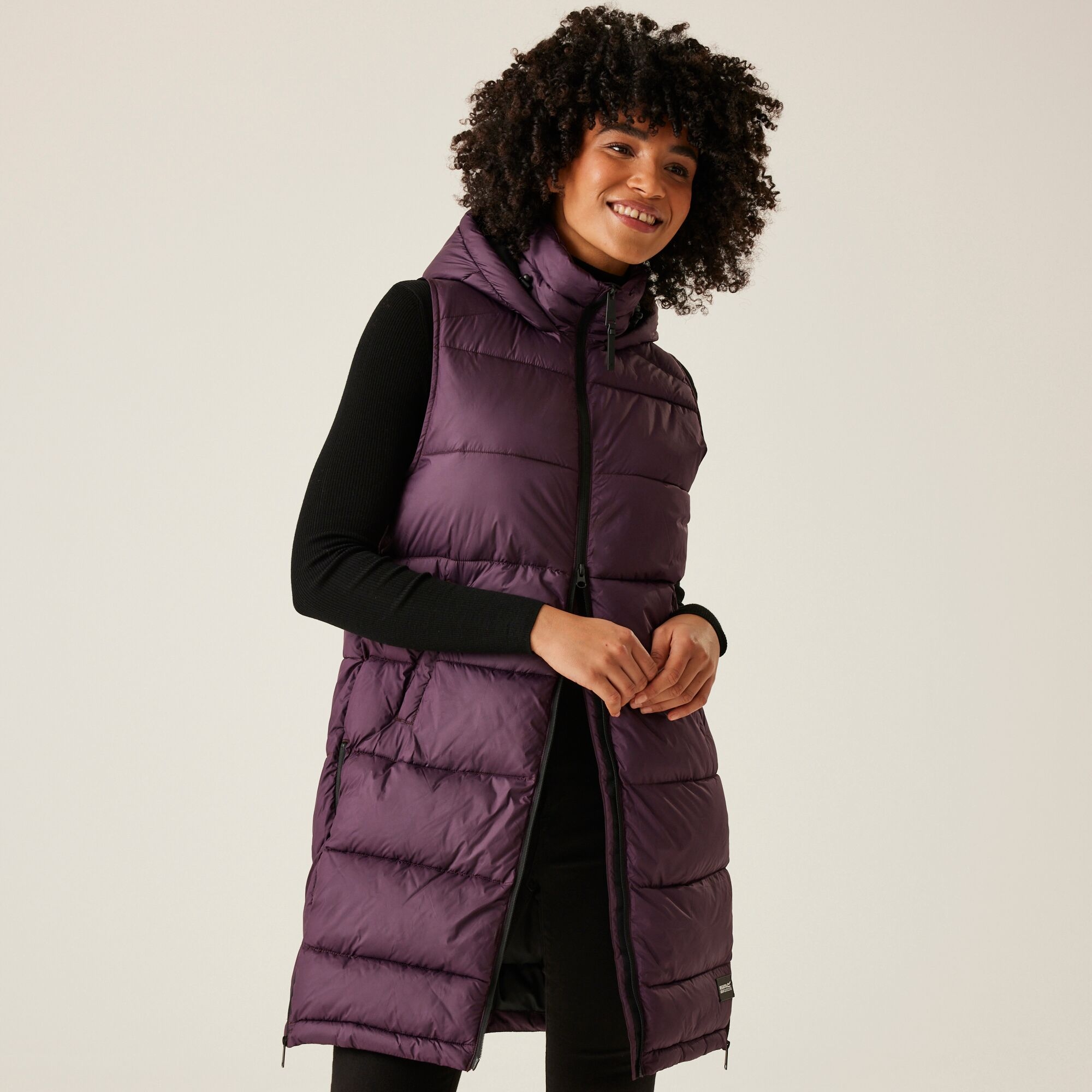 Women's Ganella Quilted Longline Gilet | Deep Plum