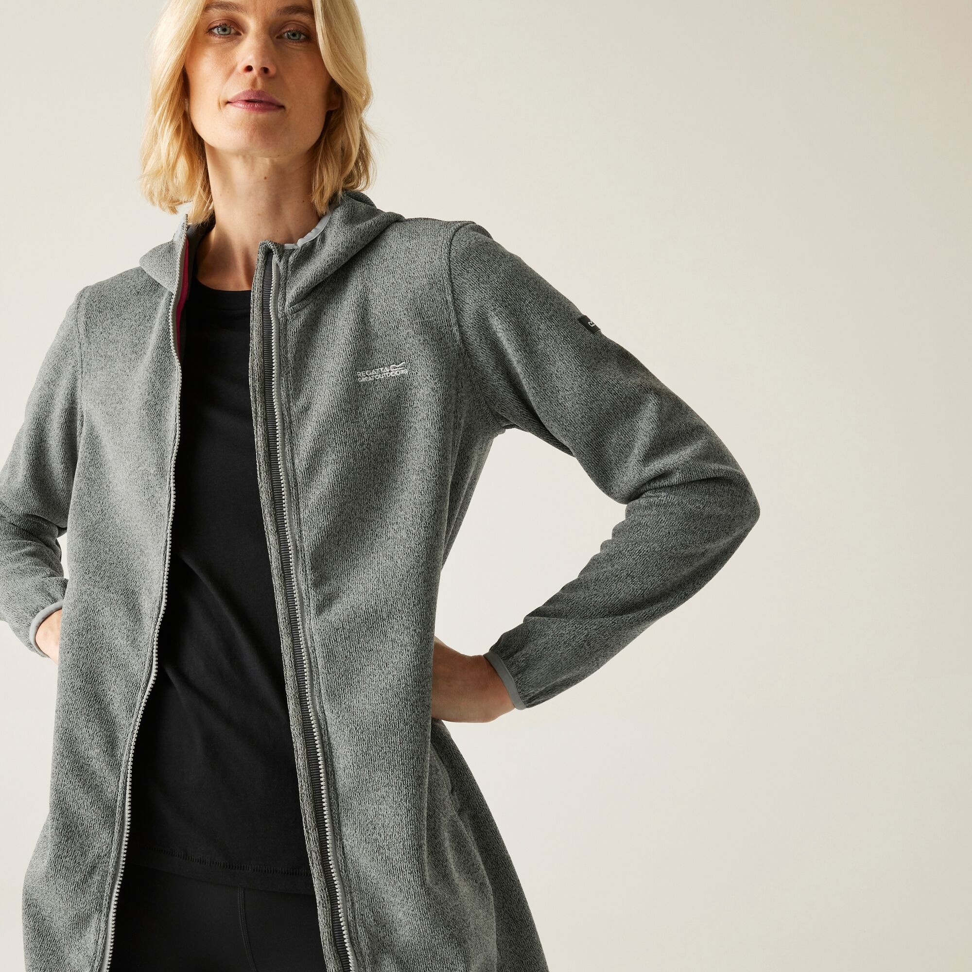 Women's Bloomfield Longline Fleece | Cloudy Grey Pop