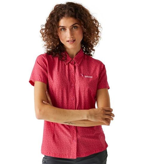 Women's Travel Packaway Short Sleeve Shirt | Icy Morn Meadow Print
