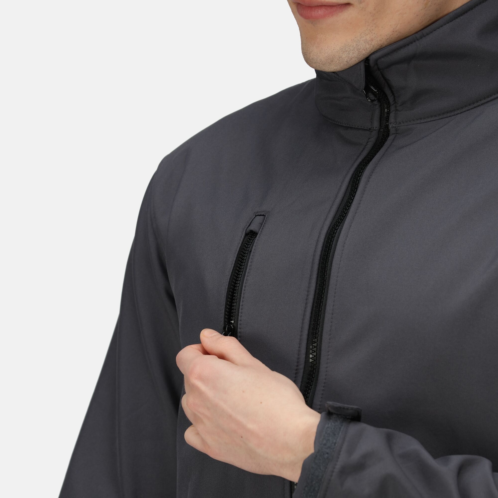 Men's Ablaze 3 Layer Softshell Jacket | Seal Grey Black