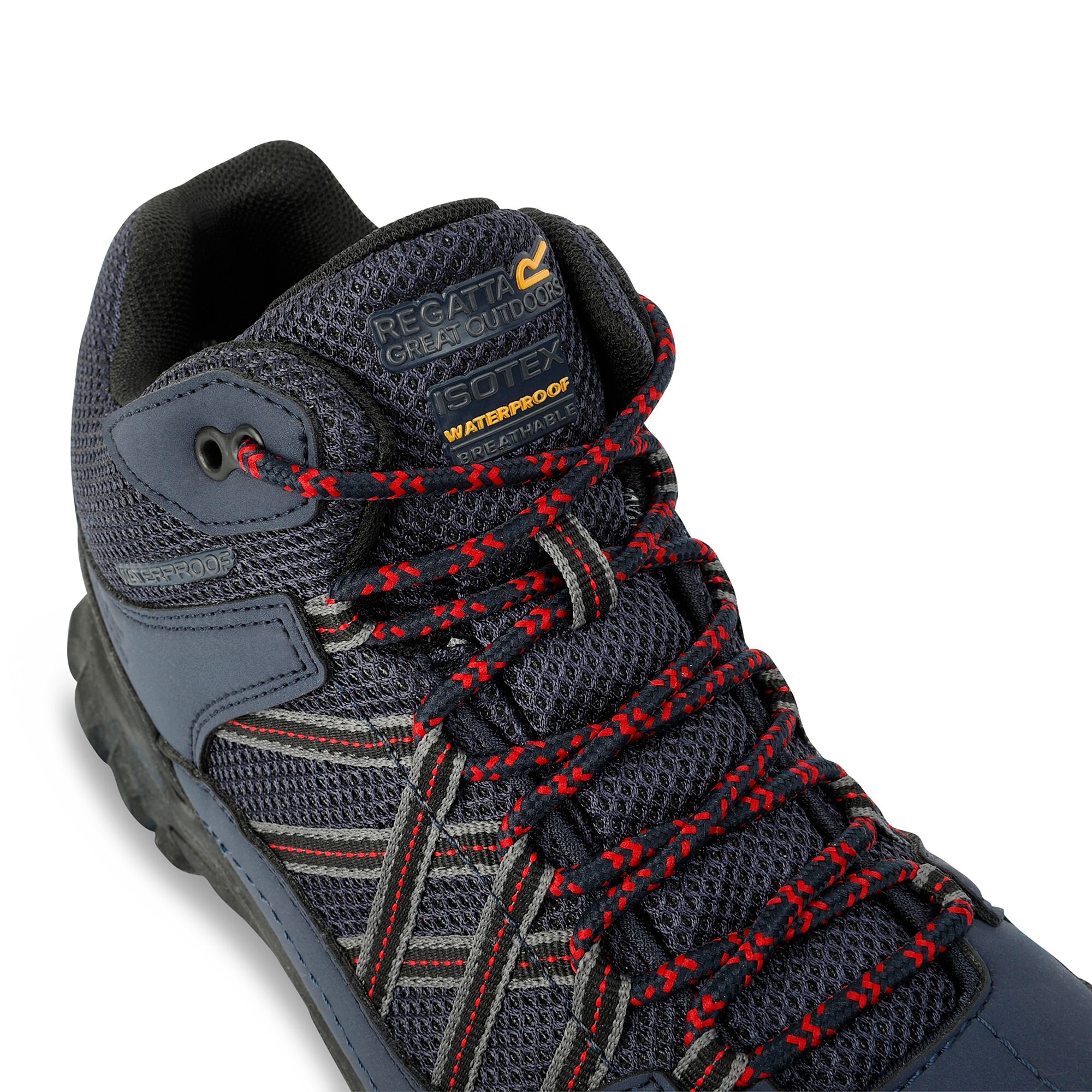 Men's Edgepoint Waterproof Mid Walking Boots | Navy Rio Red