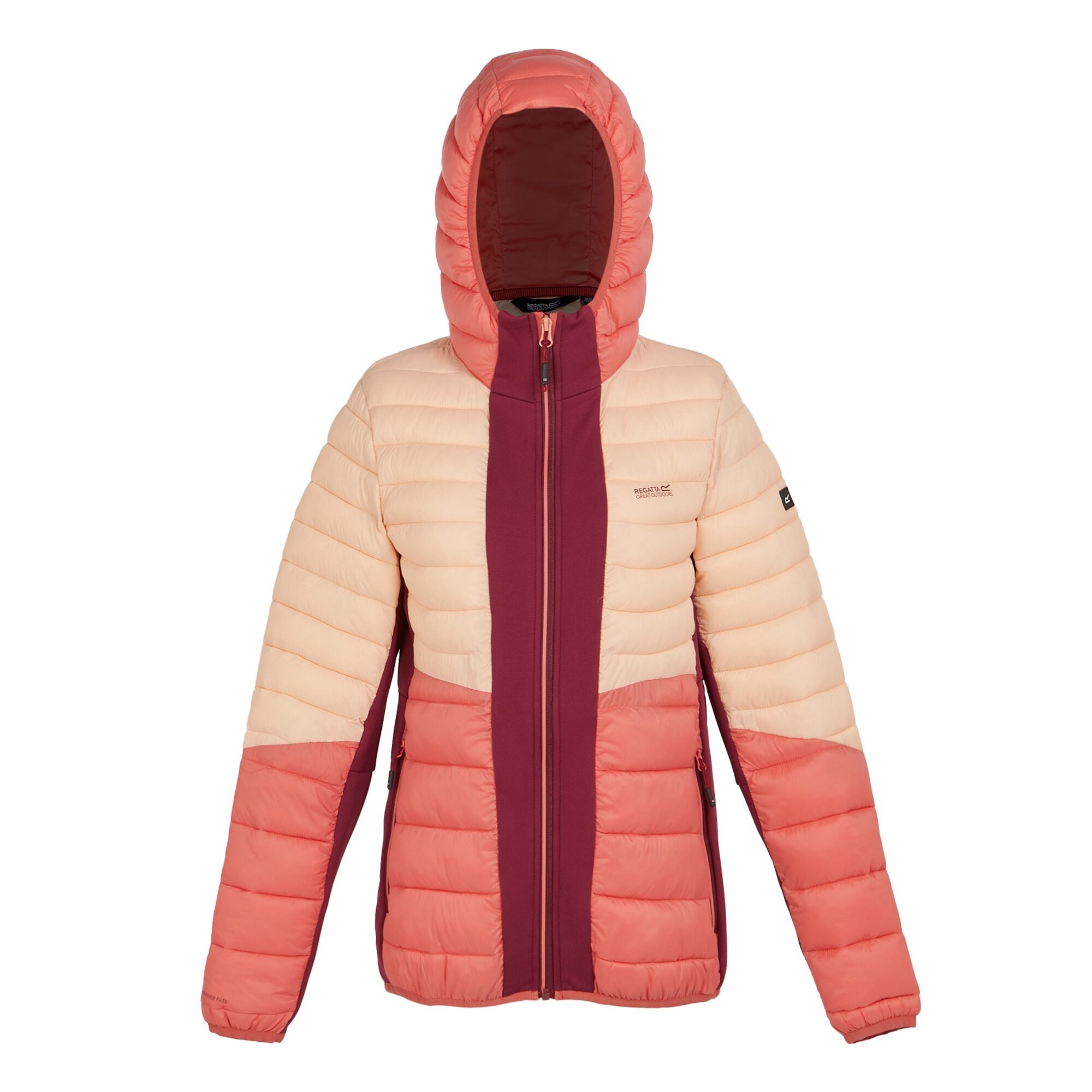 Women's Leedre Hooded Hybrid Jacket | Rumba Red Mineral Red