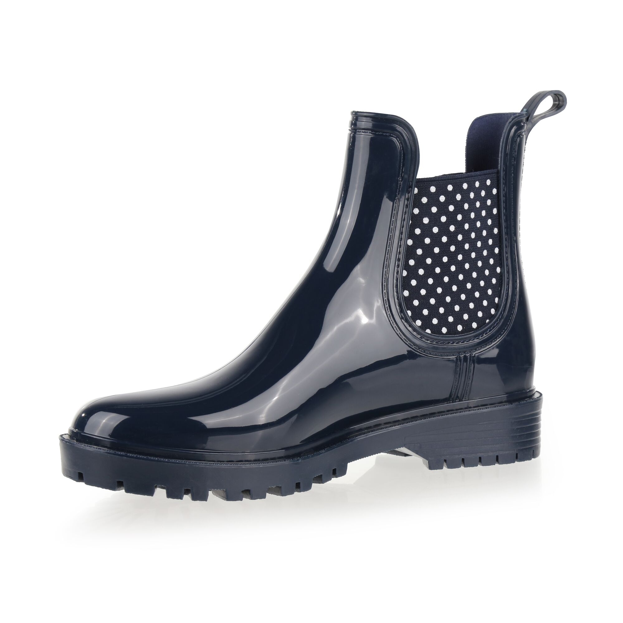 Lady Harriett II Ankle Wellies | Navy White Sand