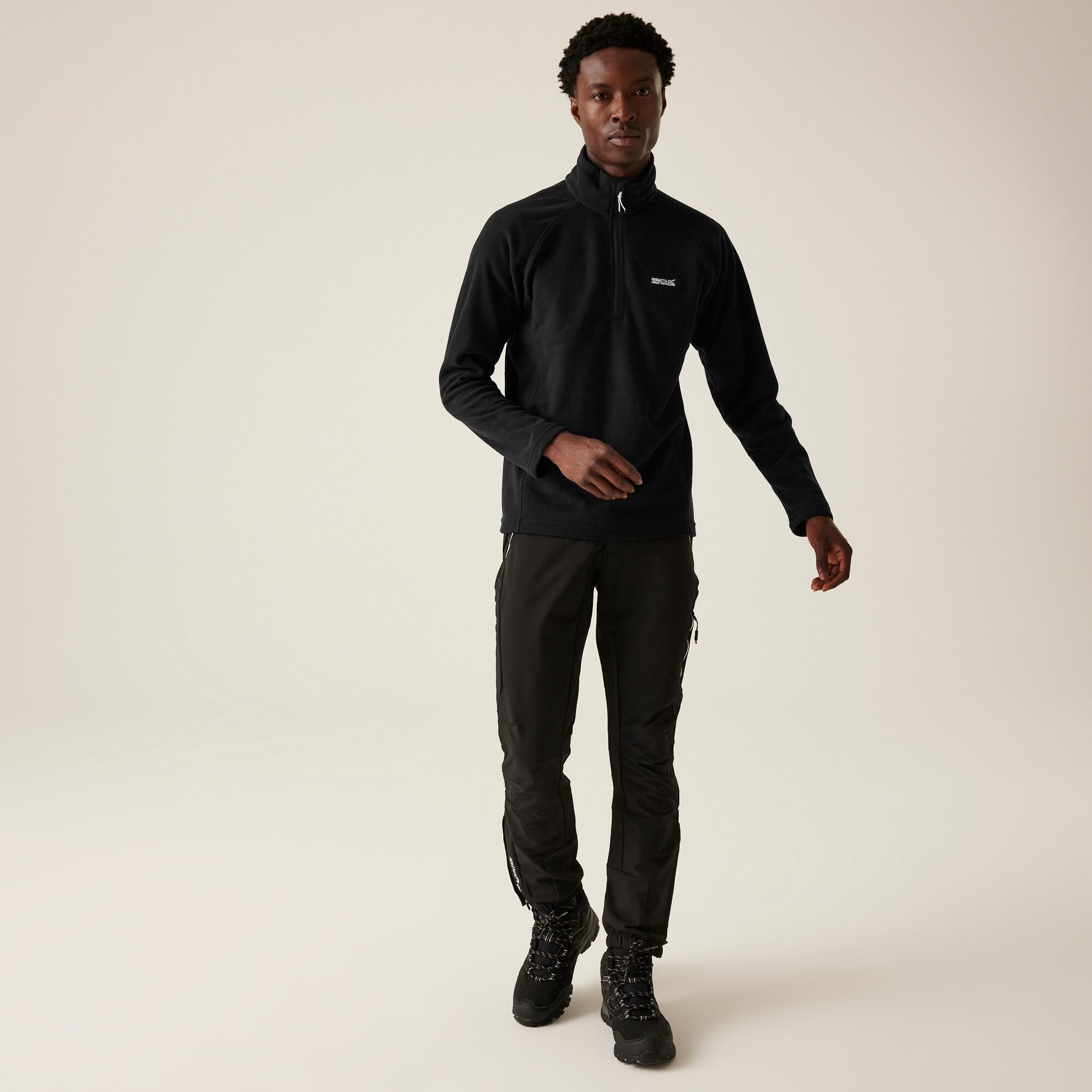 Men's Kenger Half Zip Midweight Fleece | Black