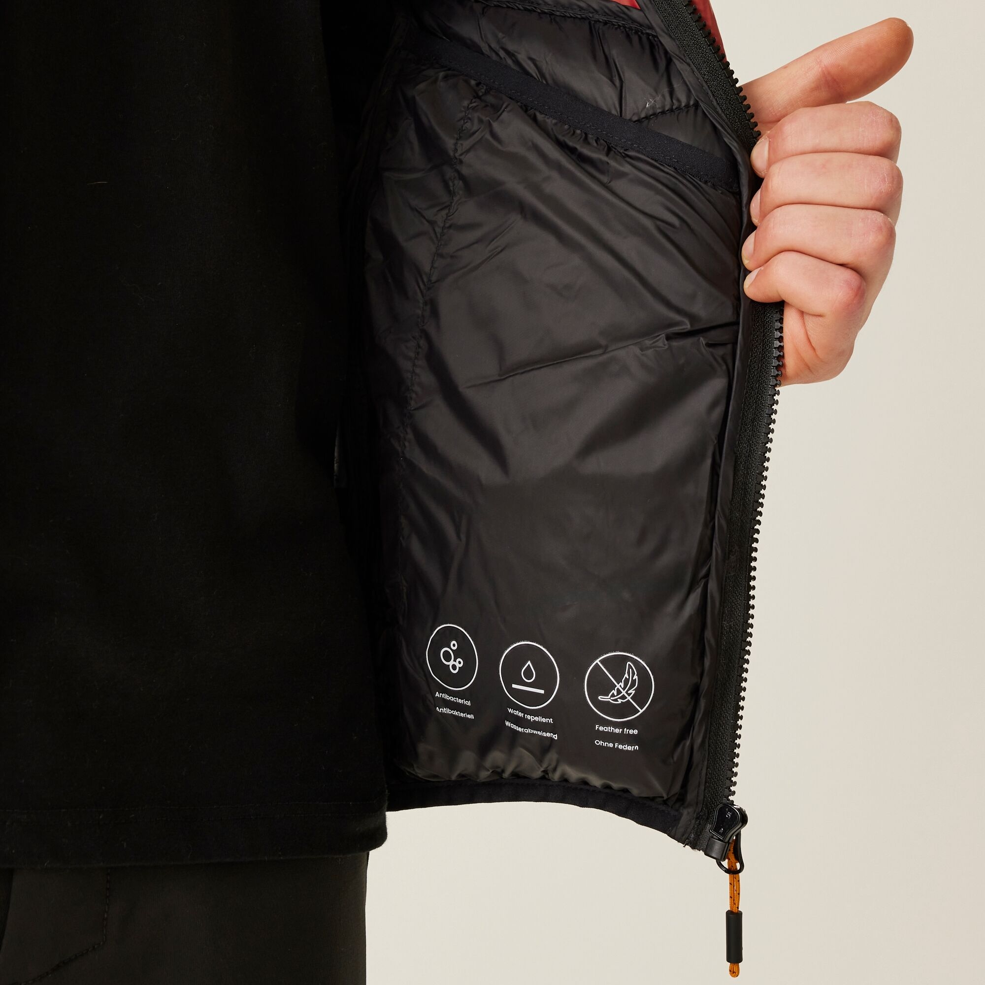 Men's Dalent Padded Jacket | Red Ochre Black