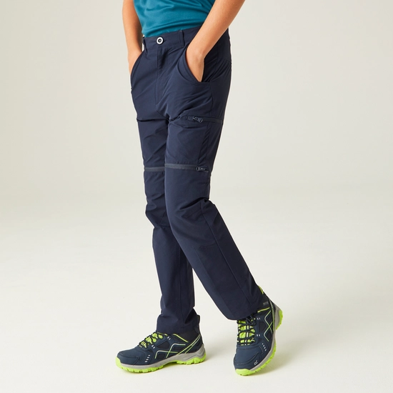 Kids' Highton Stretch Zip Off Walking Trousers | Navy