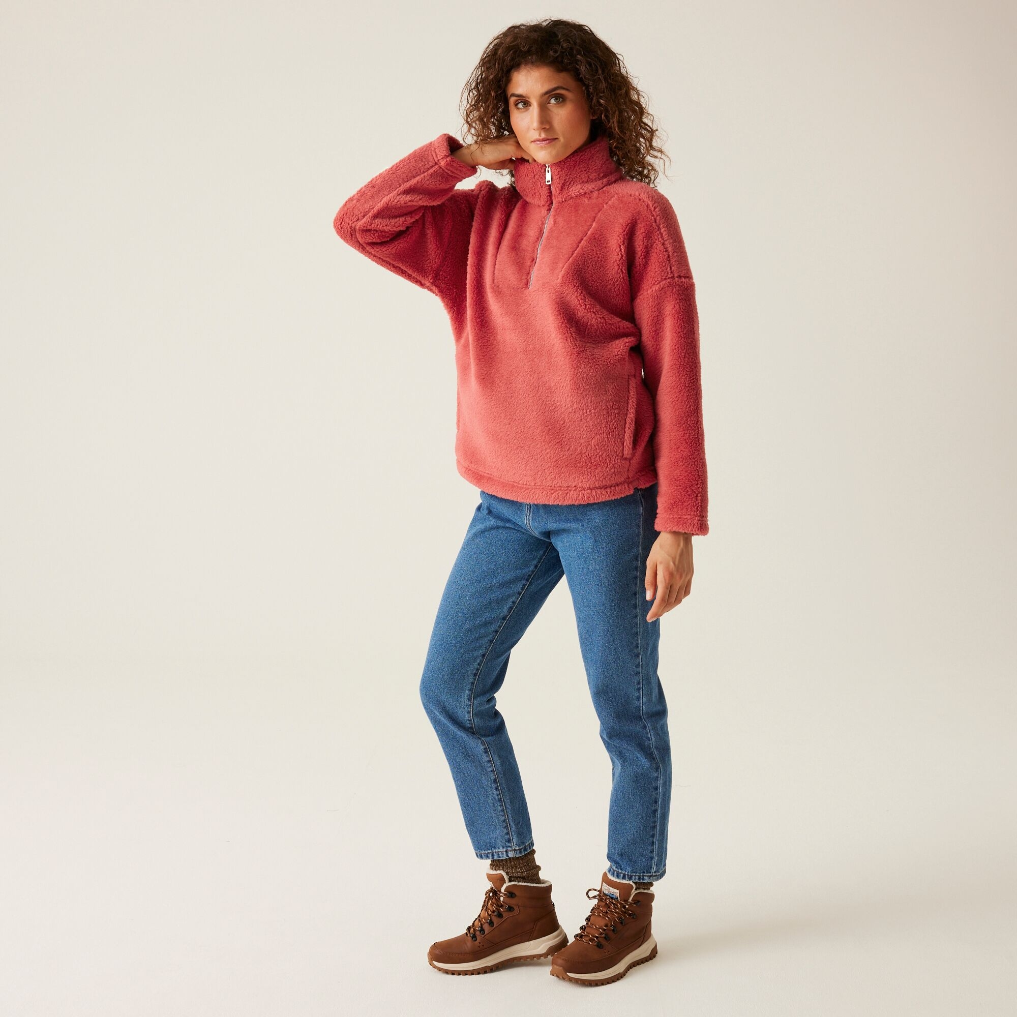 Women's Zeeke Fluffy Fleece | Mineral Red
