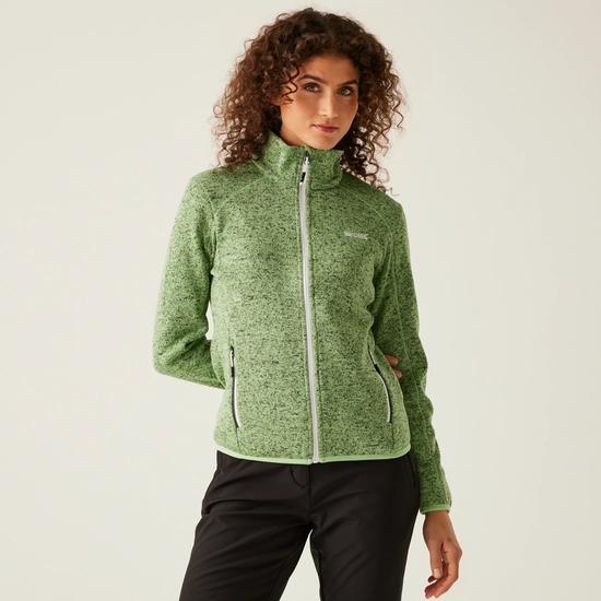 Women's Newhill Full Zip Fleece | Quiet Green Seal Grey