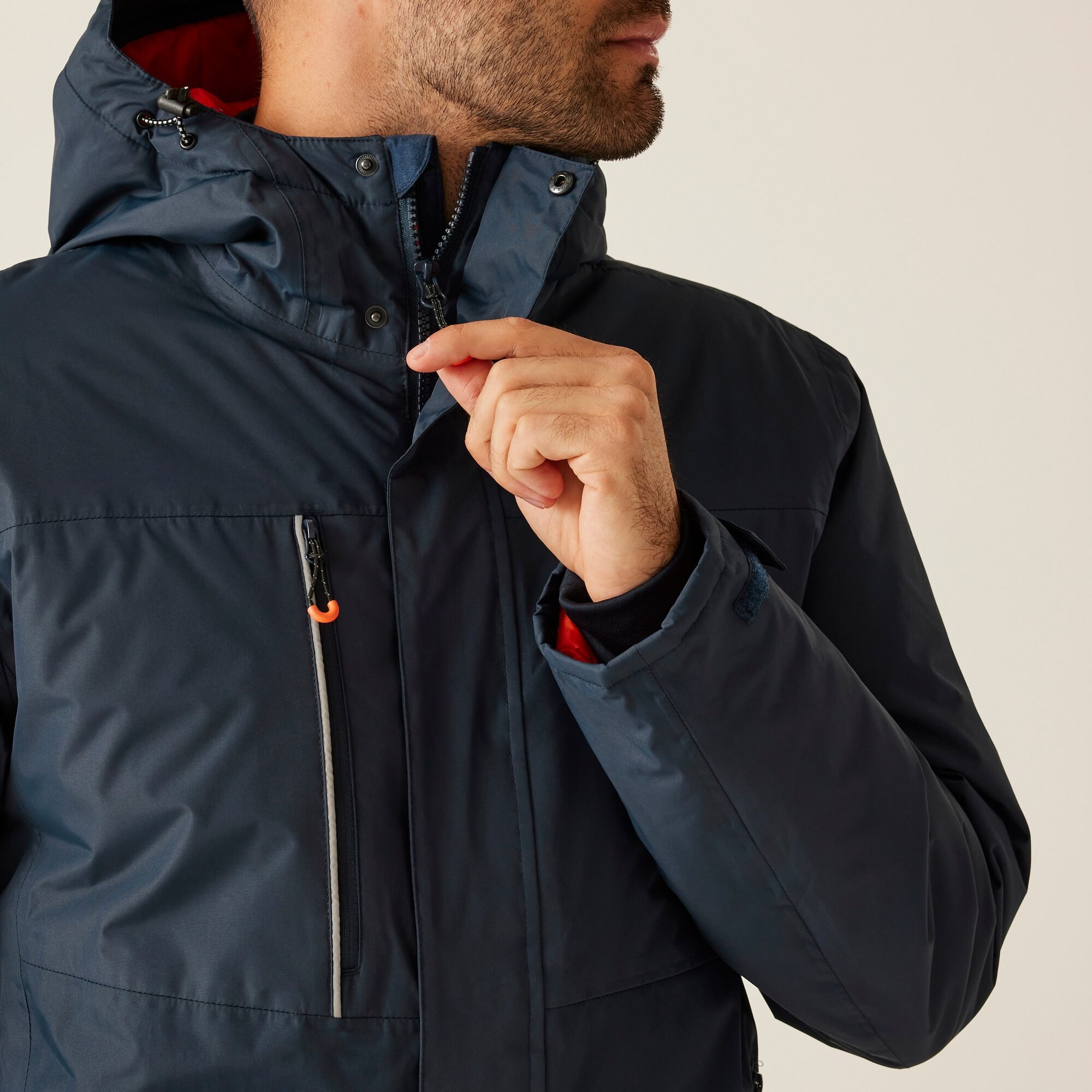 Men's Thermogen Powercell 5000 Waterproof Insulated Hooded Heated Jacket | Navy Magma