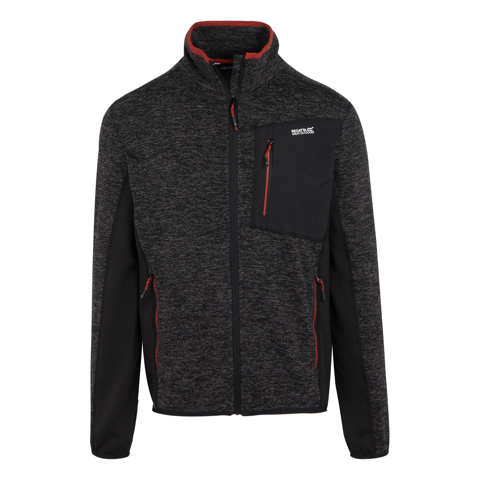 Men's Baslinn Full Zip Fleece | Black Marl Black