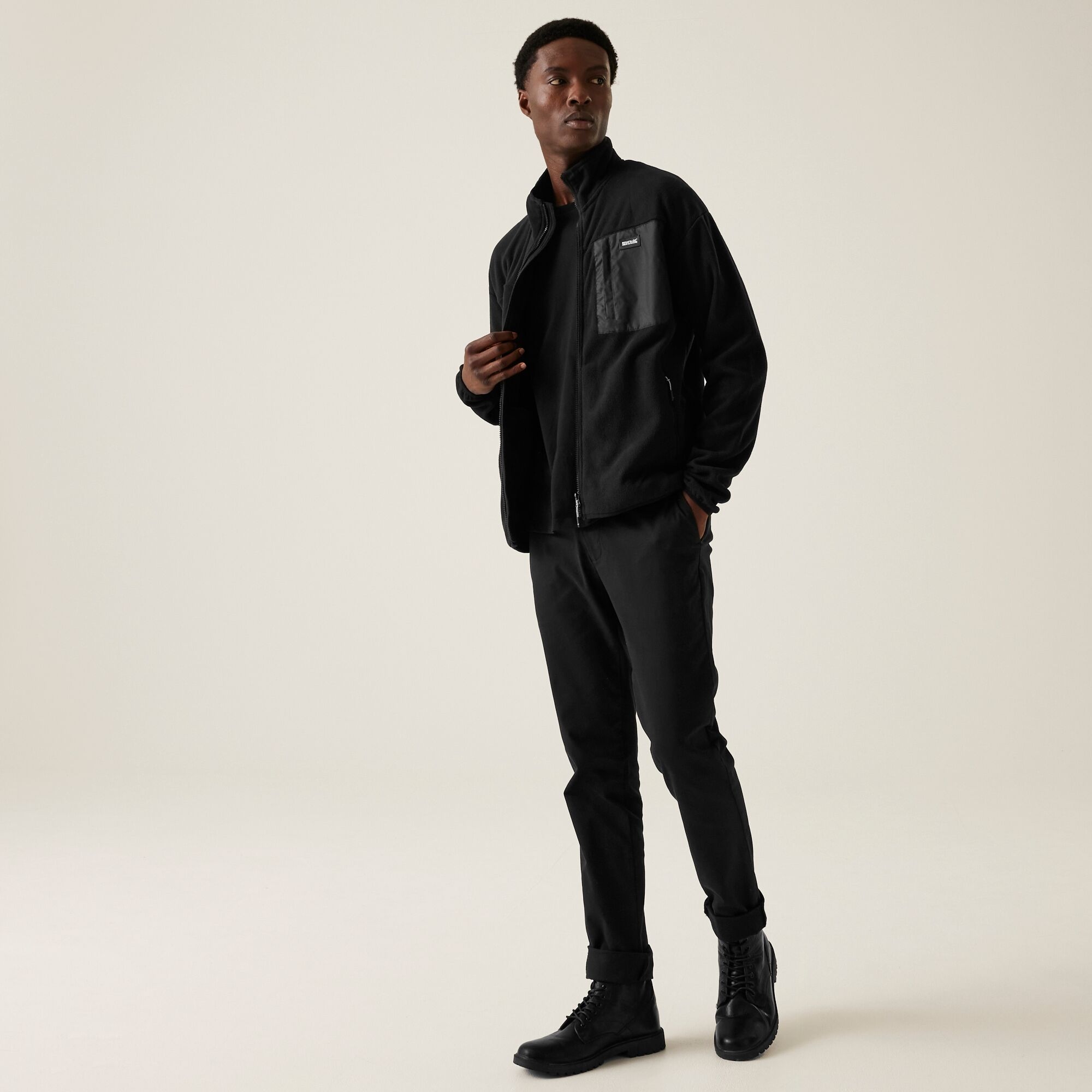Men's Frankie Full Zip Fleece | Black