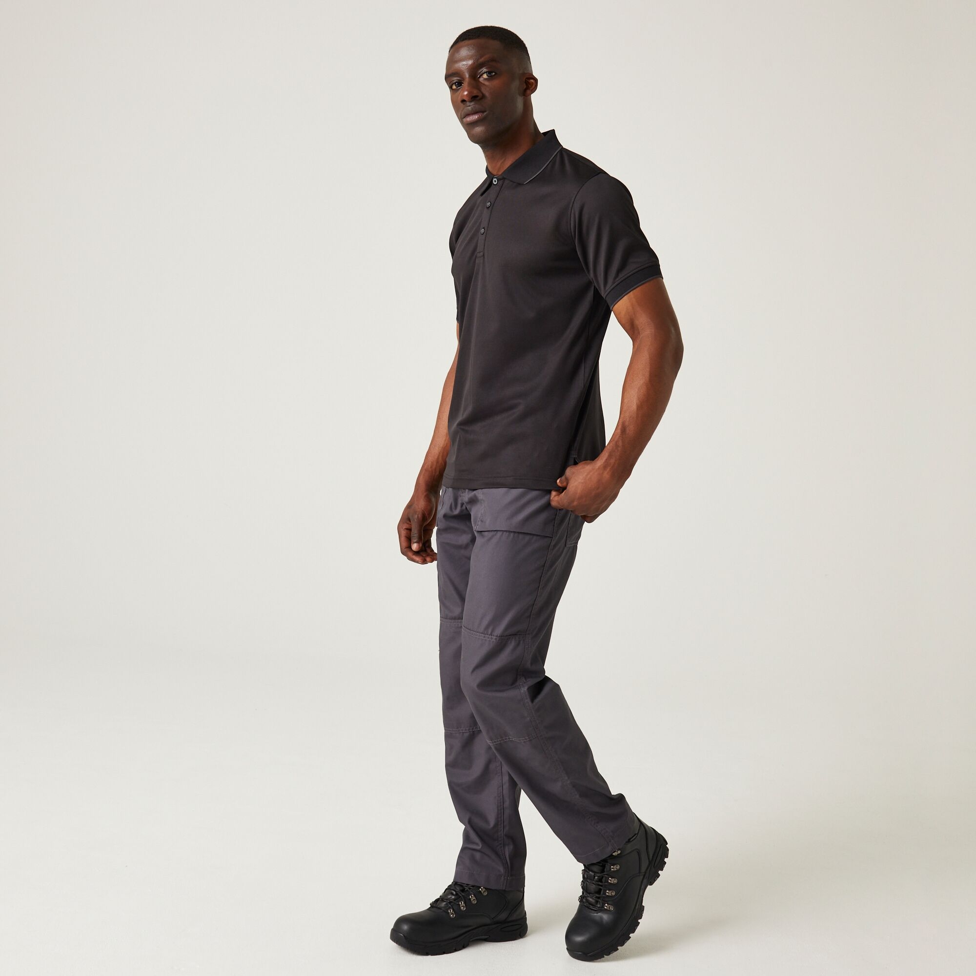 Men's Navigate Short Sleeve Polo Shirt | Black Seal