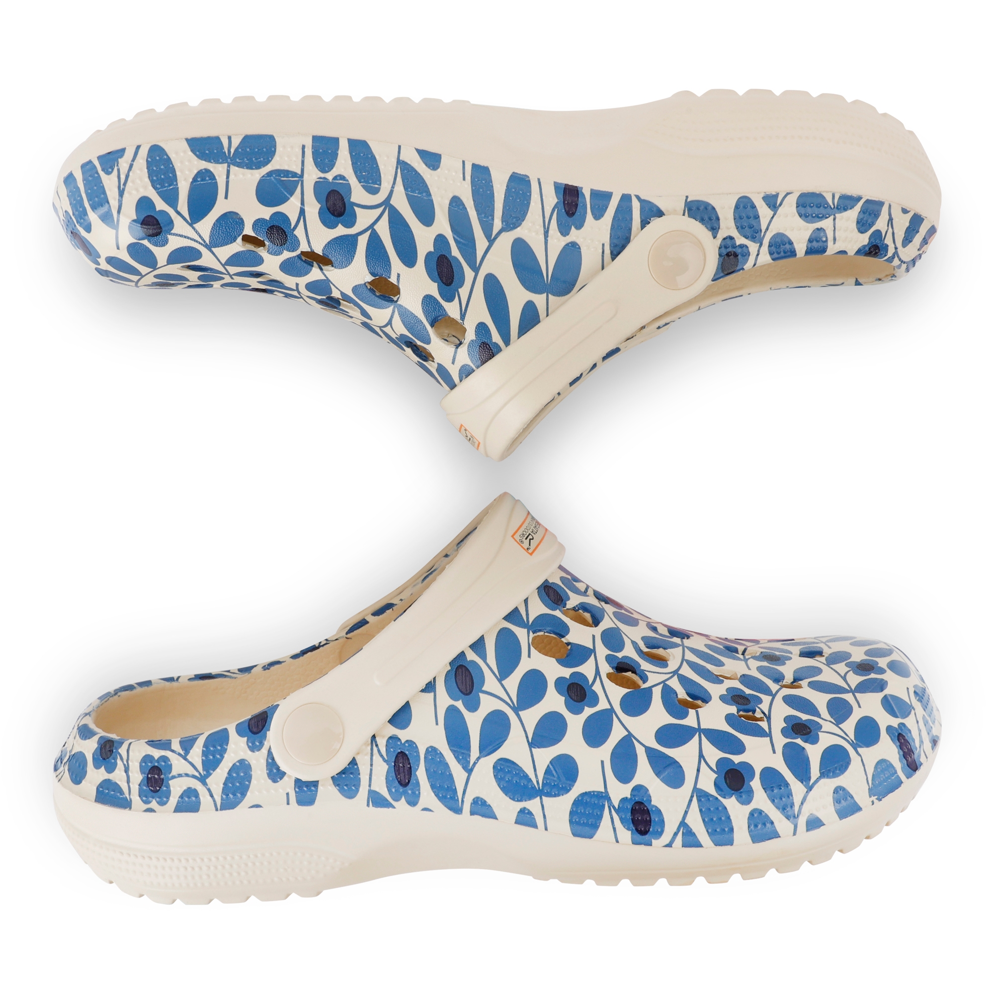 Orla Kiely Clog Sandals | Jasmine Flower Blue
