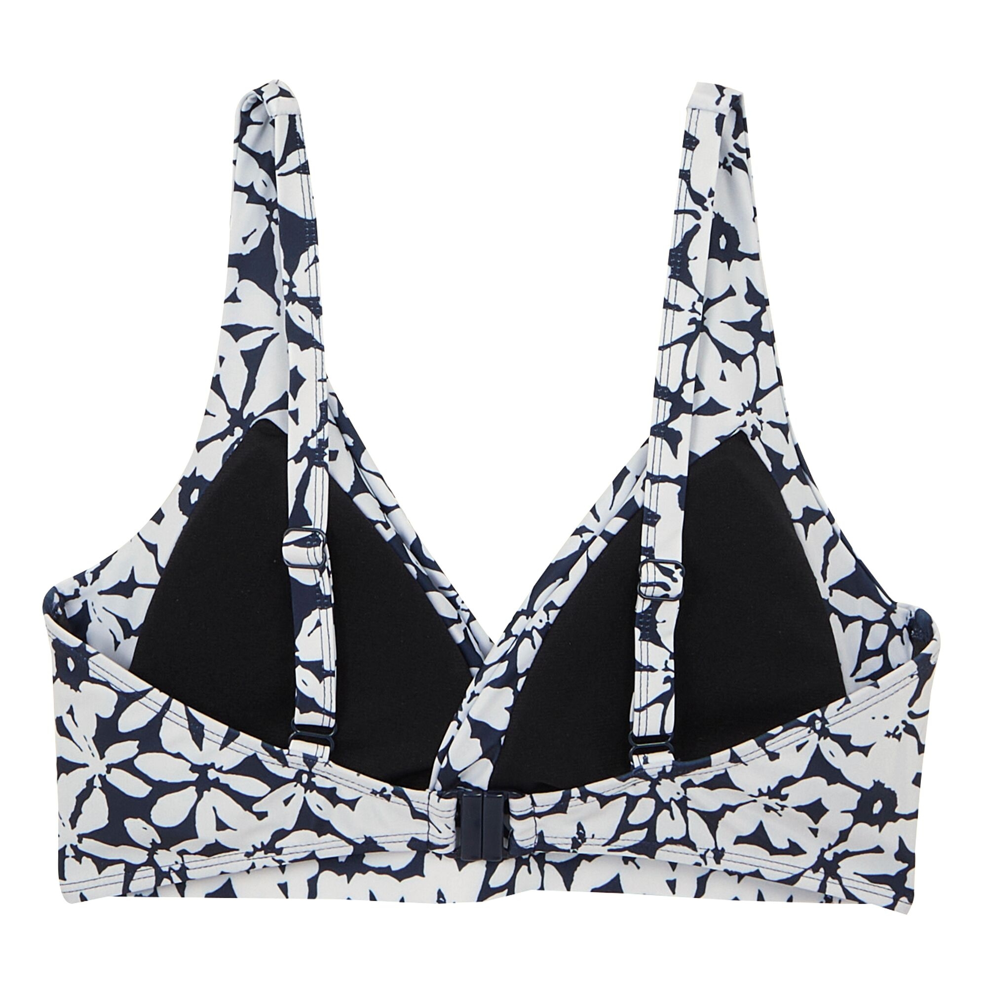 Women's Paloma Bikini Top | Navy White Large Floral