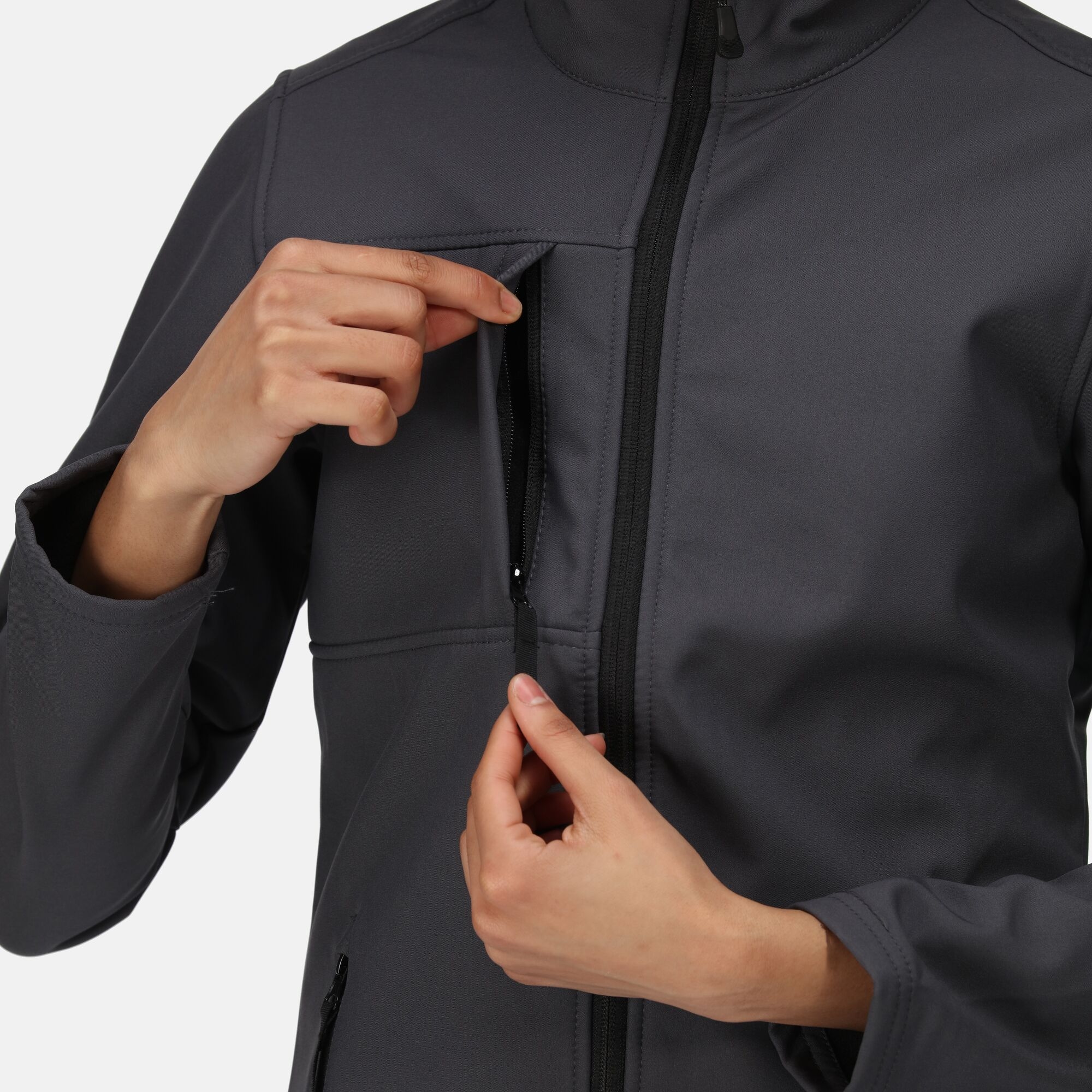 Women's Octagon II Printable 3 Layer Membrane Softshell Jacket | Seal Grey Black