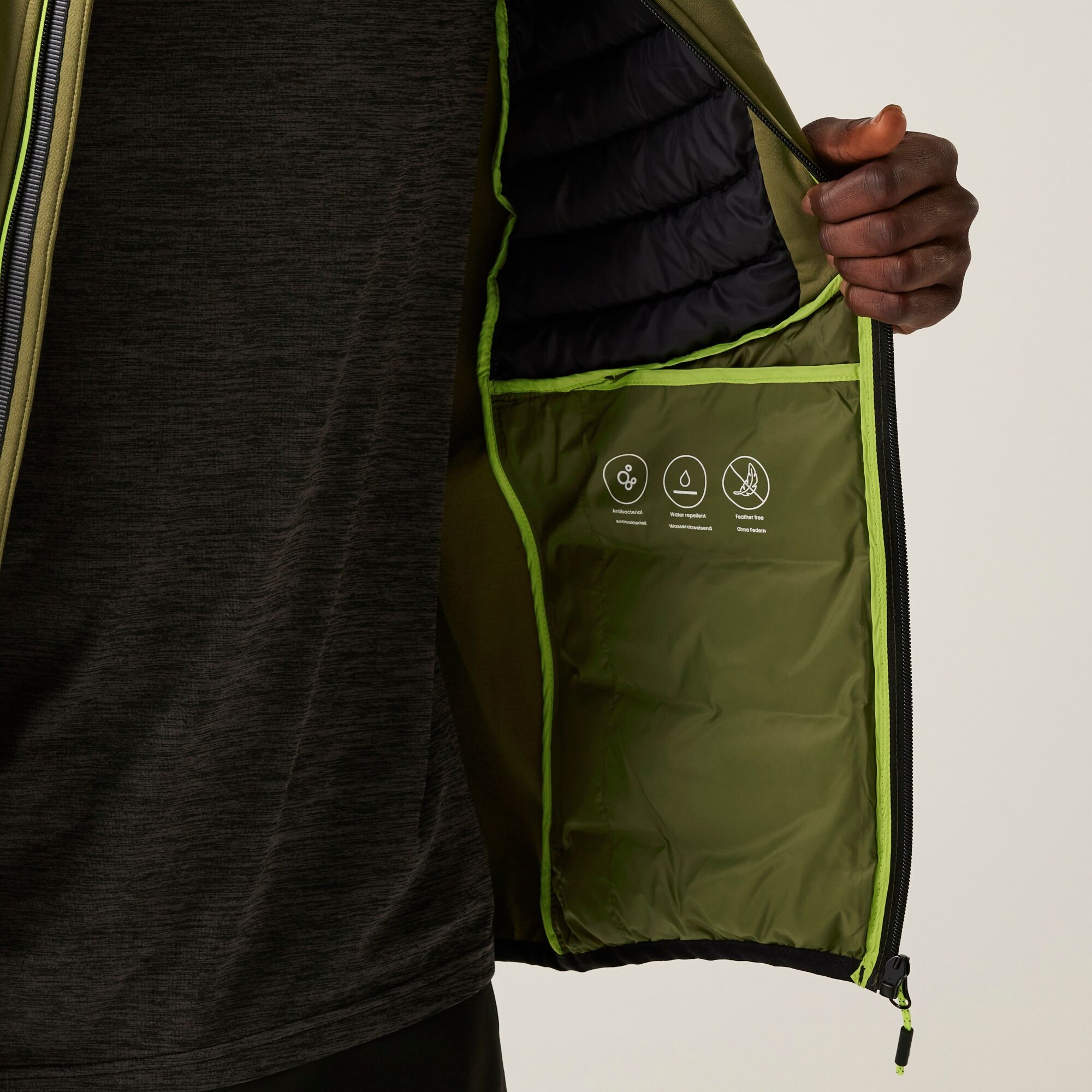 Men's Leedre Hybrid Jacket | Nephrite Green Black
