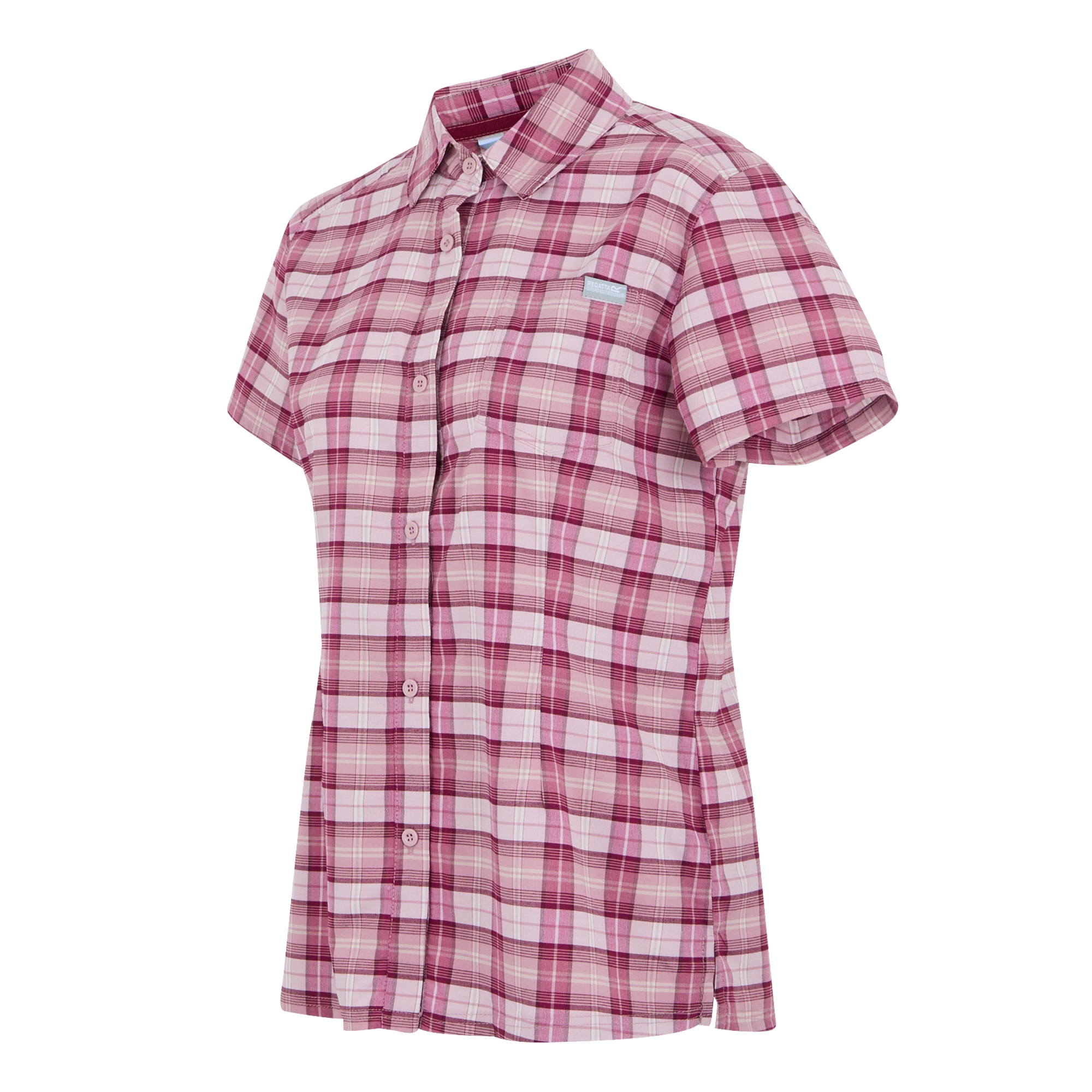 Women's Begarno Short Sleeve Shirt | Lilas Beaujolais Check