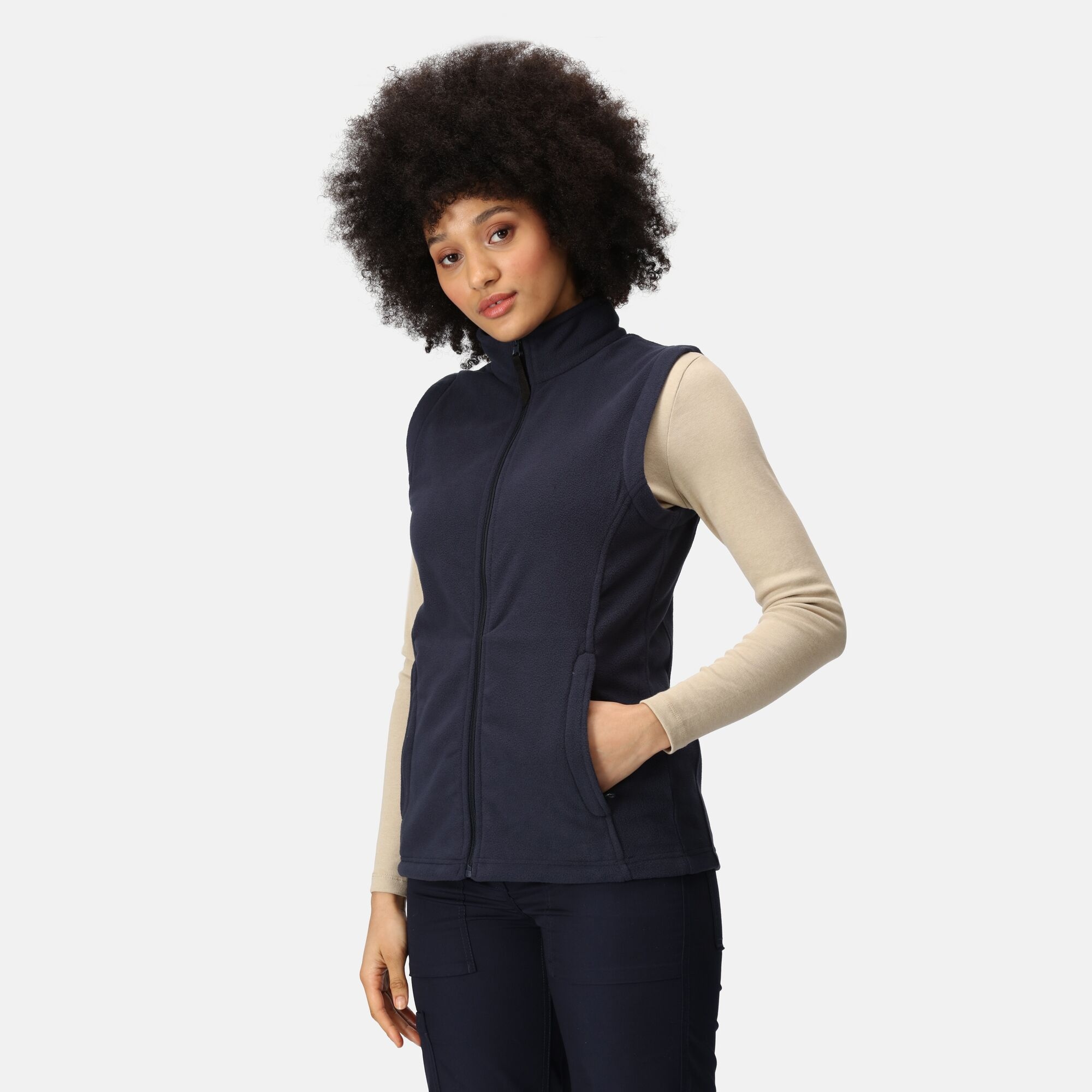Women's Micro Fleece Bodywarmer | Dark Navy