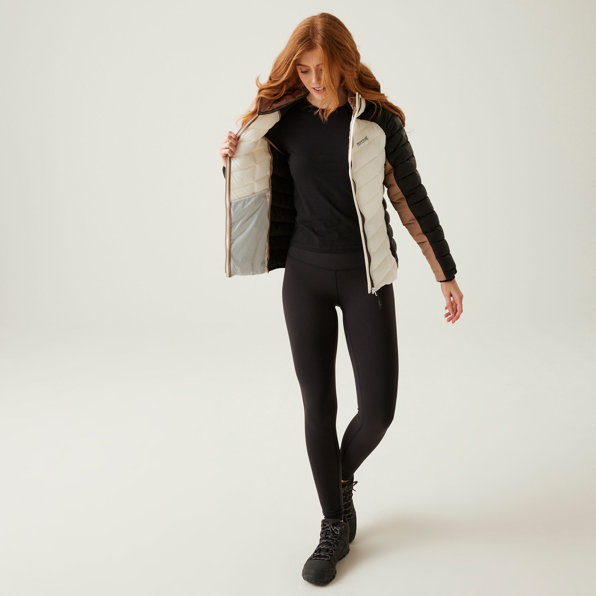 Women's Dalent Quilted Hooded Jacket | Black Blanc De Blanc