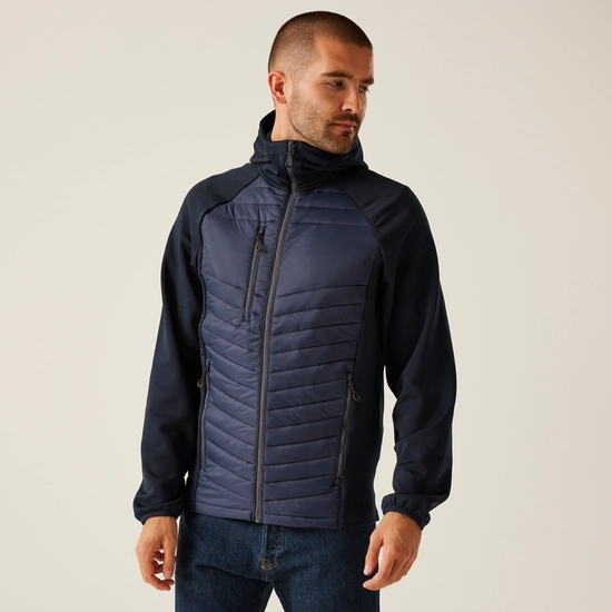 Men's Navigate Hybrid Jacket | Navy Seal Grey