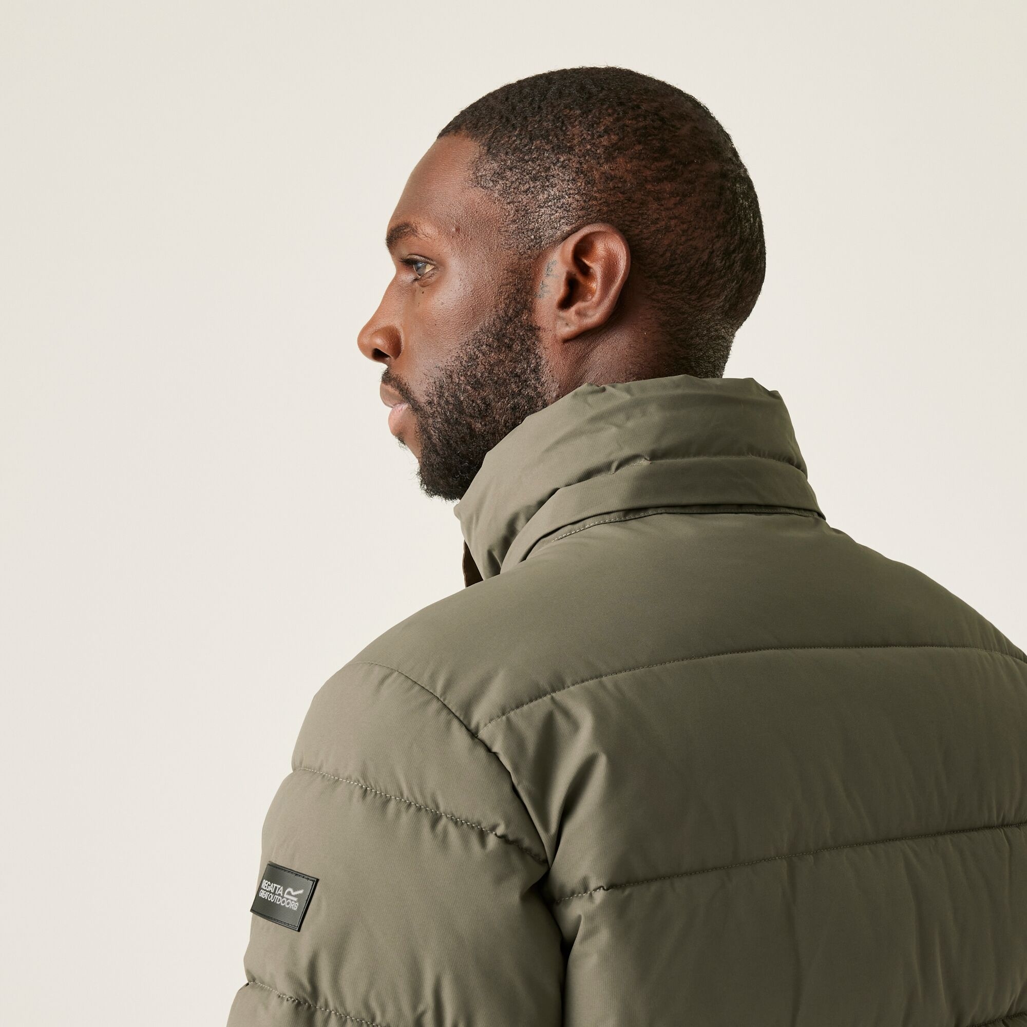 Men's Mottere Longline Padded Jacket | Crocodile Black