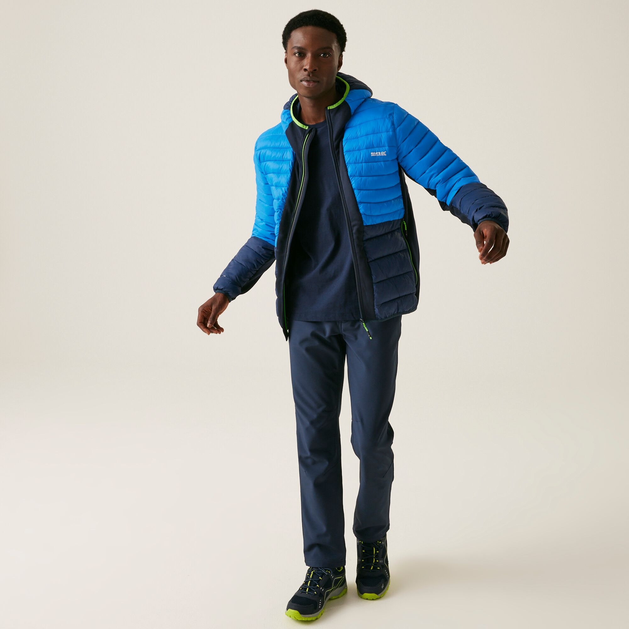 Men's Leedre Hybrid Hooded Jacket | Olympian Blue Navy