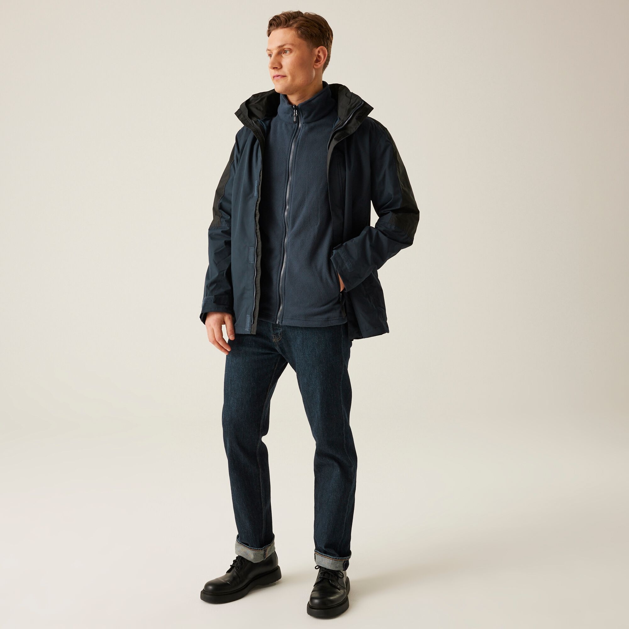 Men's Defender III Waterproof 3 In 1 Jacket | Navy Black