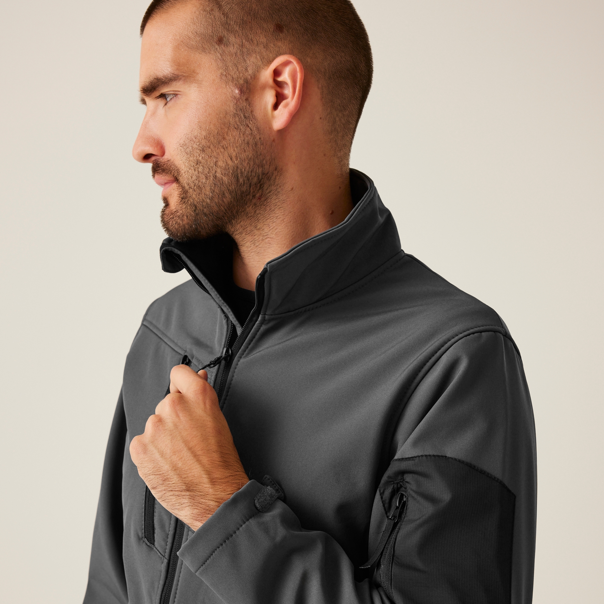 Men's Arcola 3 Layer Membrane Softshell Jacket | Seal Grey Black
