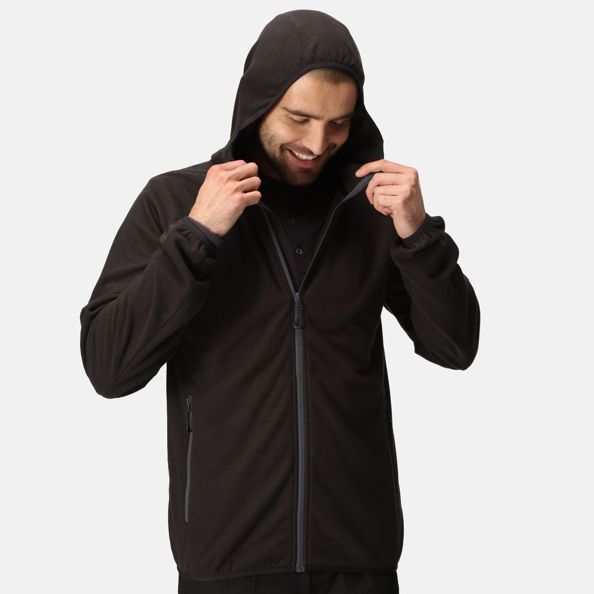 Men's Navigate Full-Zip Fleece | Black Seal Grey