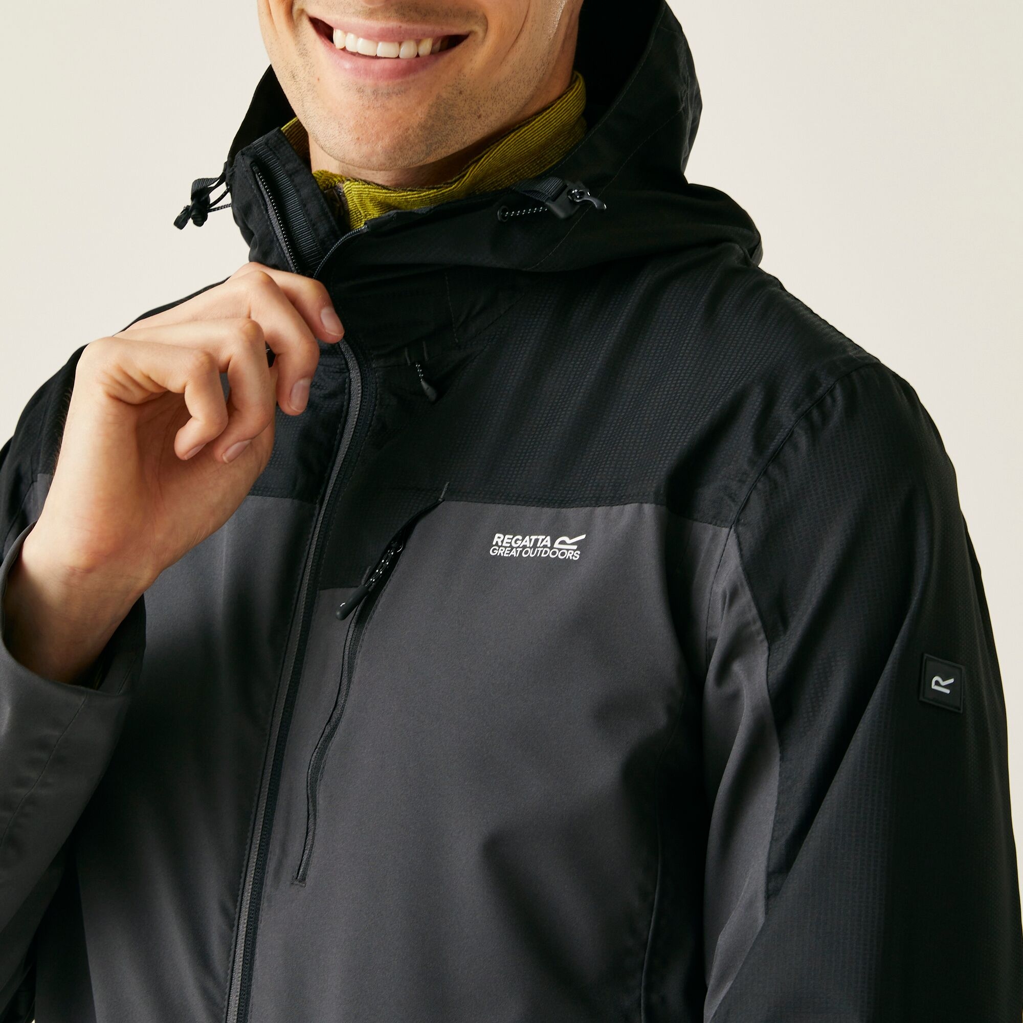 Men's Highton IV Stretch Waterproof Jacket | Ash Black