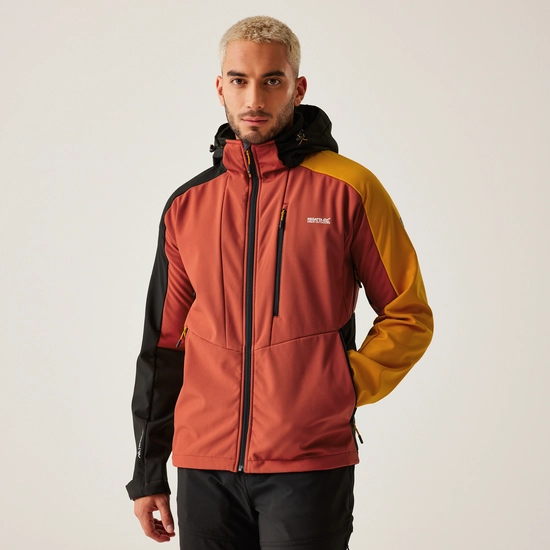 Men's Hewitts X Softshell Jacket | Red Ochre Black
