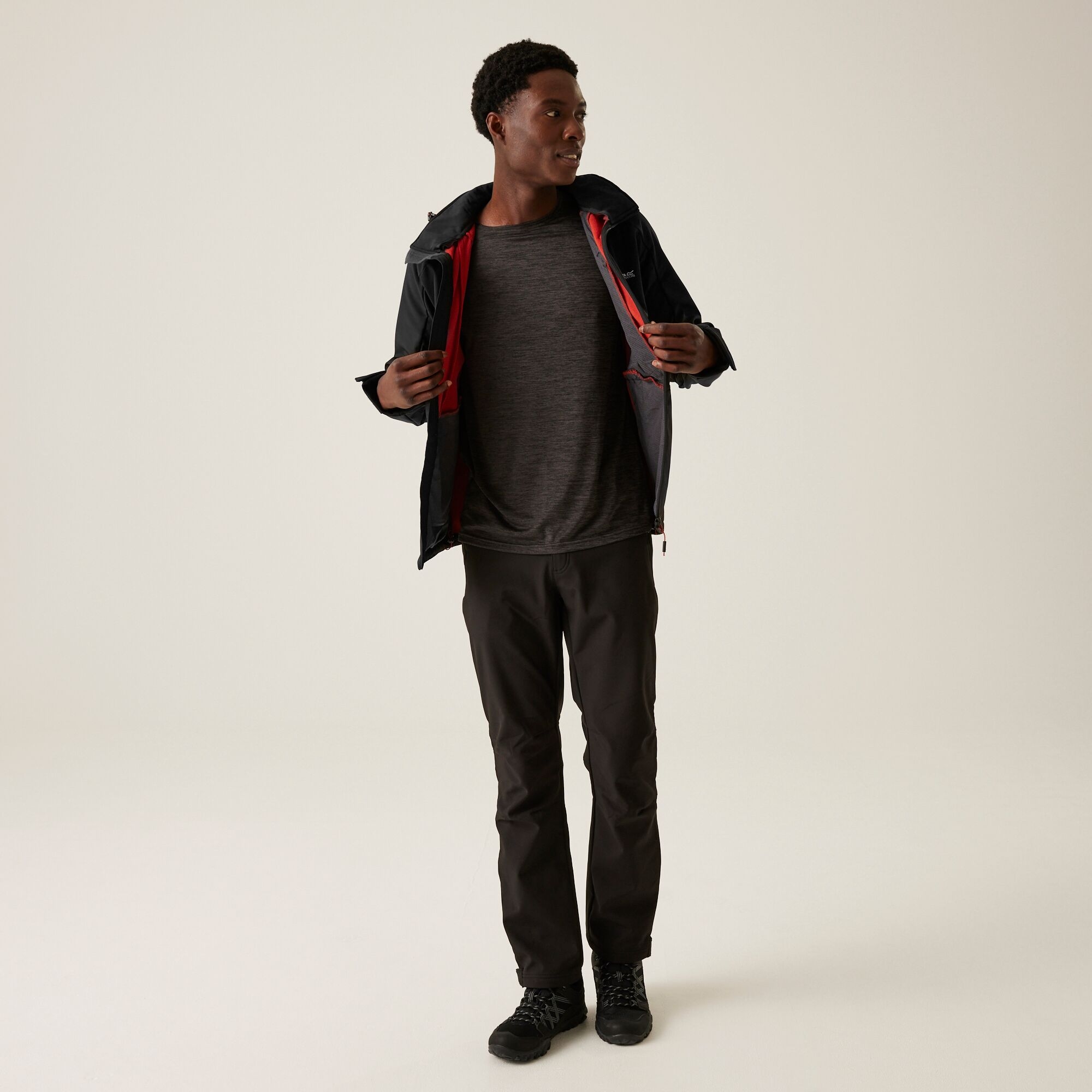 Men's Hewitts X Softshell Jacket | Black Red Ochre
