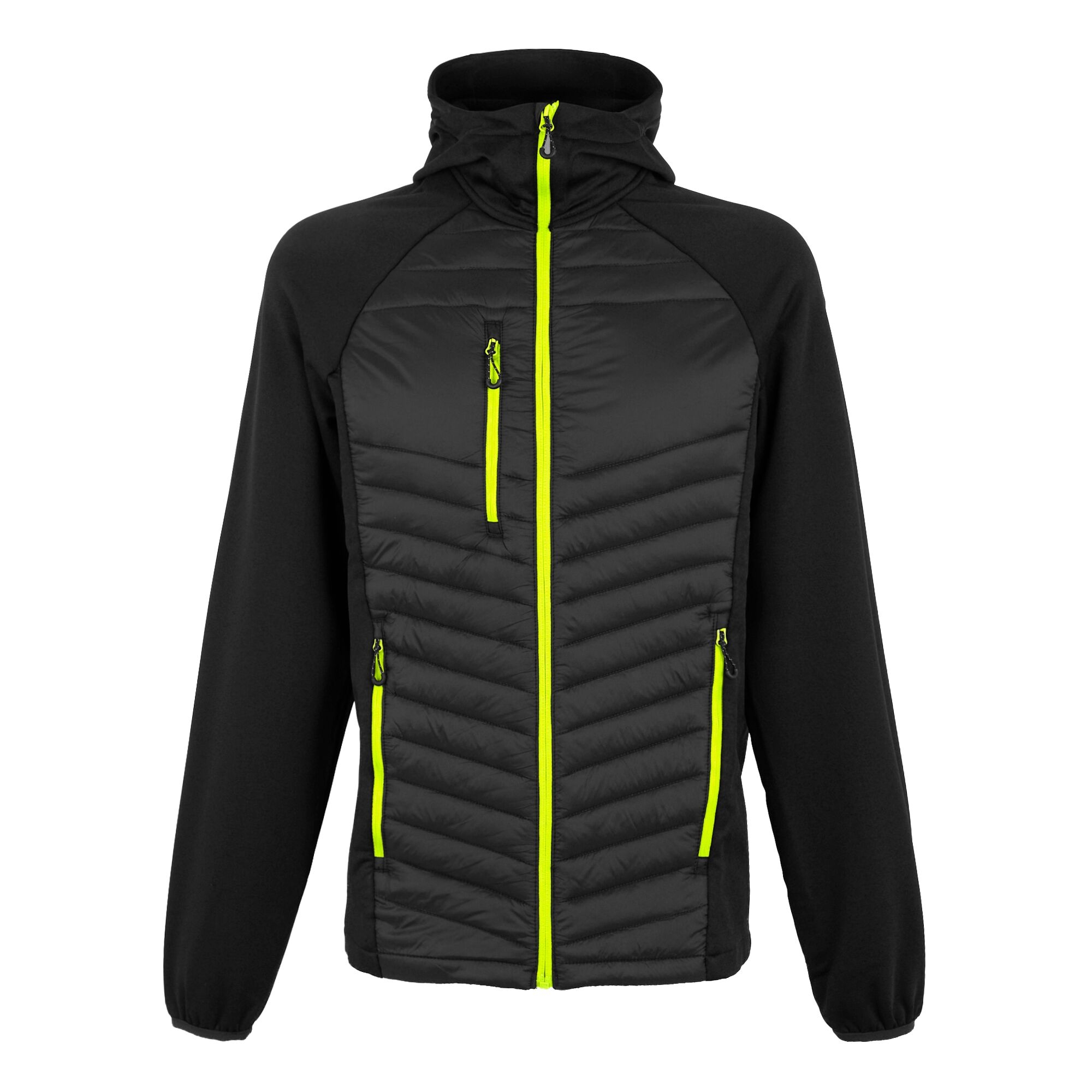 Men's Navigate Hybrid Jacket | Black Lime Green