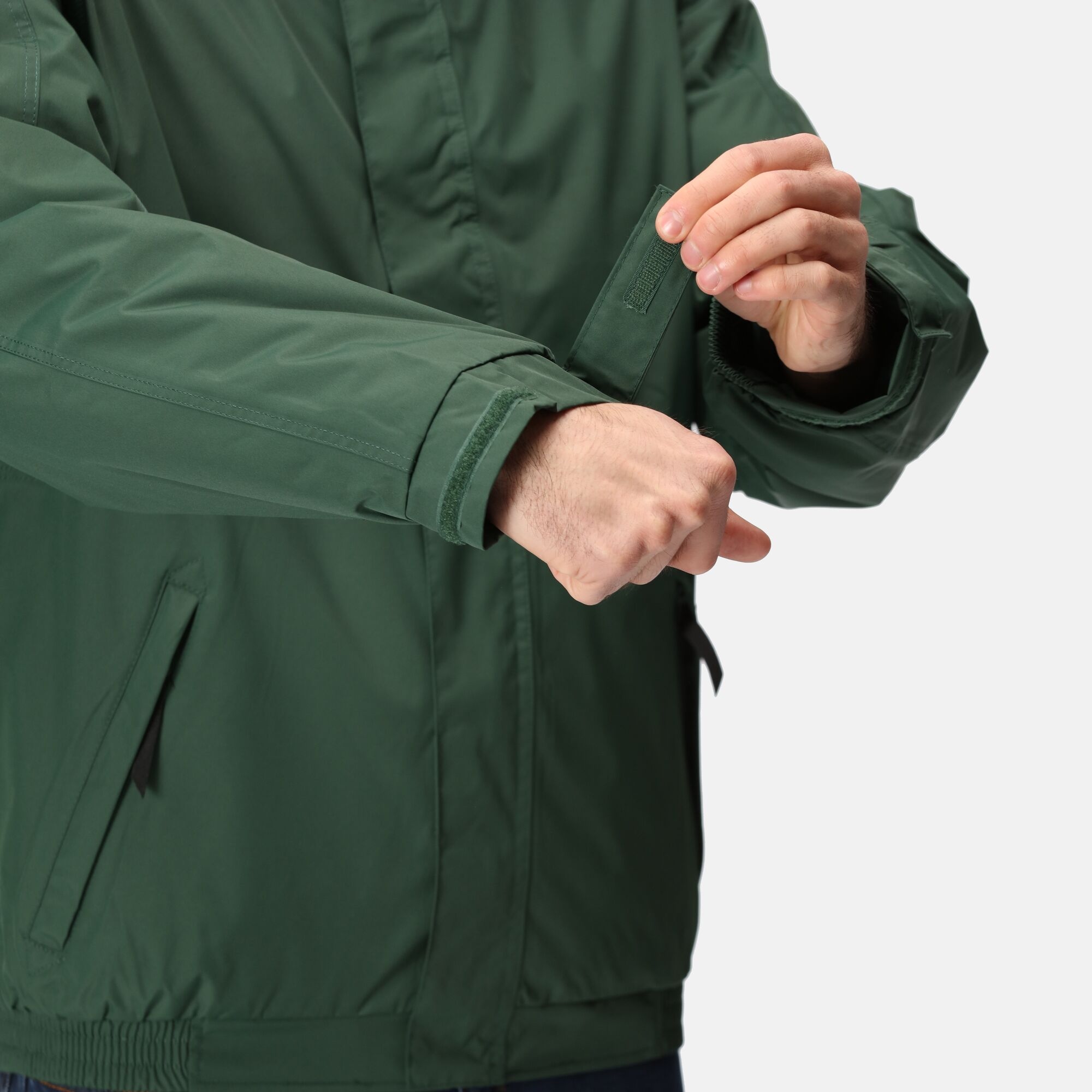 Men's Dover Fleece Lined Waterproof Insulated Bomber Jacket | Dark Green Dark Grey
