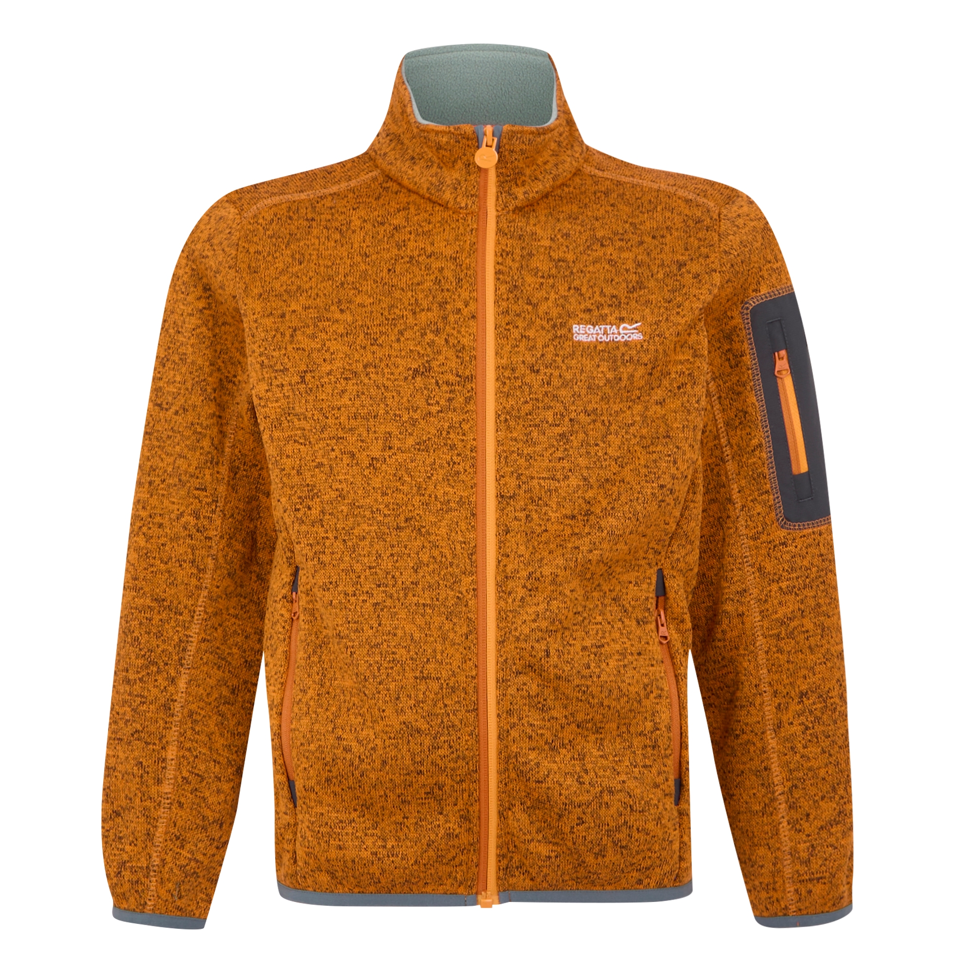 Kids' Newhill Full Zip Fleece | Bright Marigold Glacier