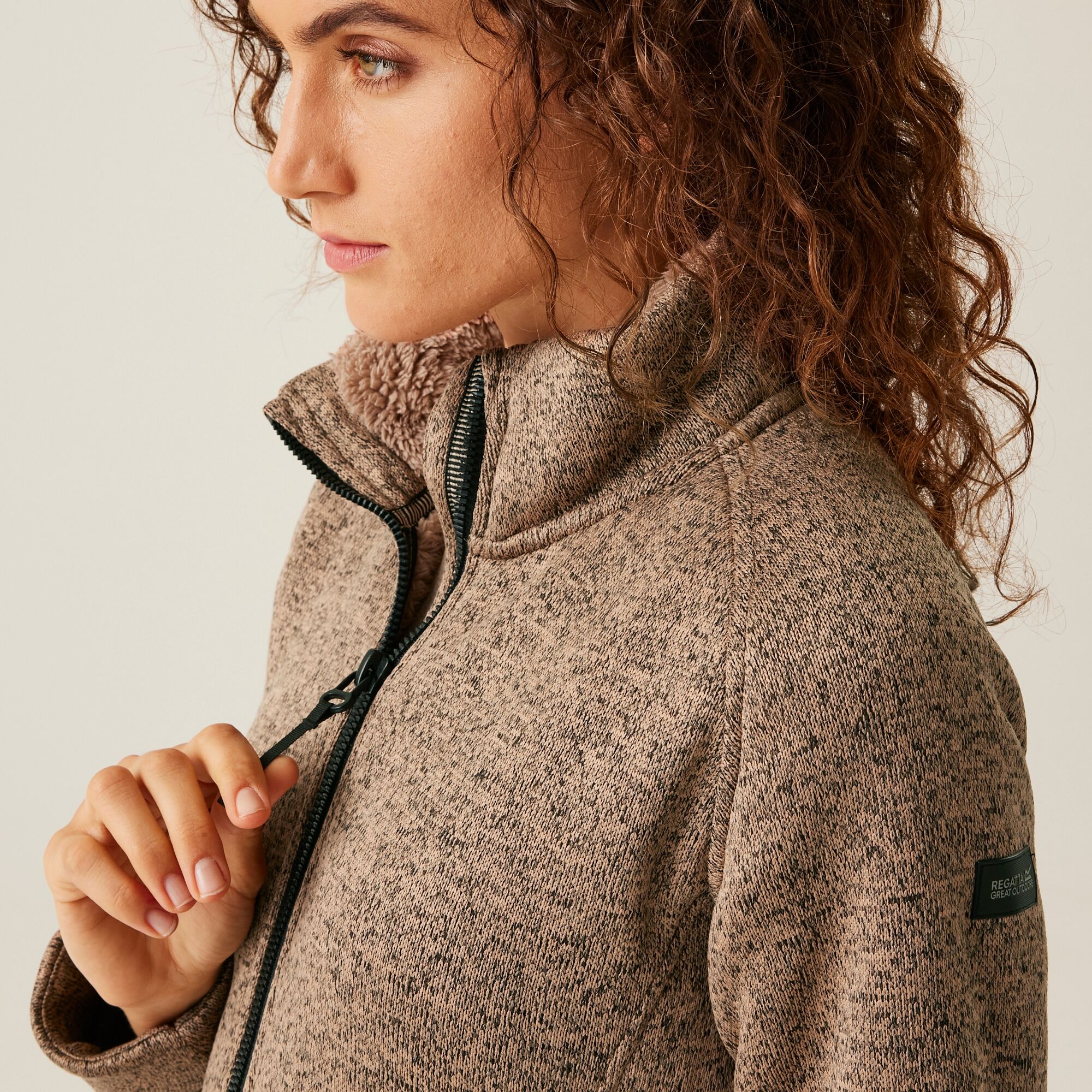 Women's Emilide Longer Length Fleece | Warm Taupe