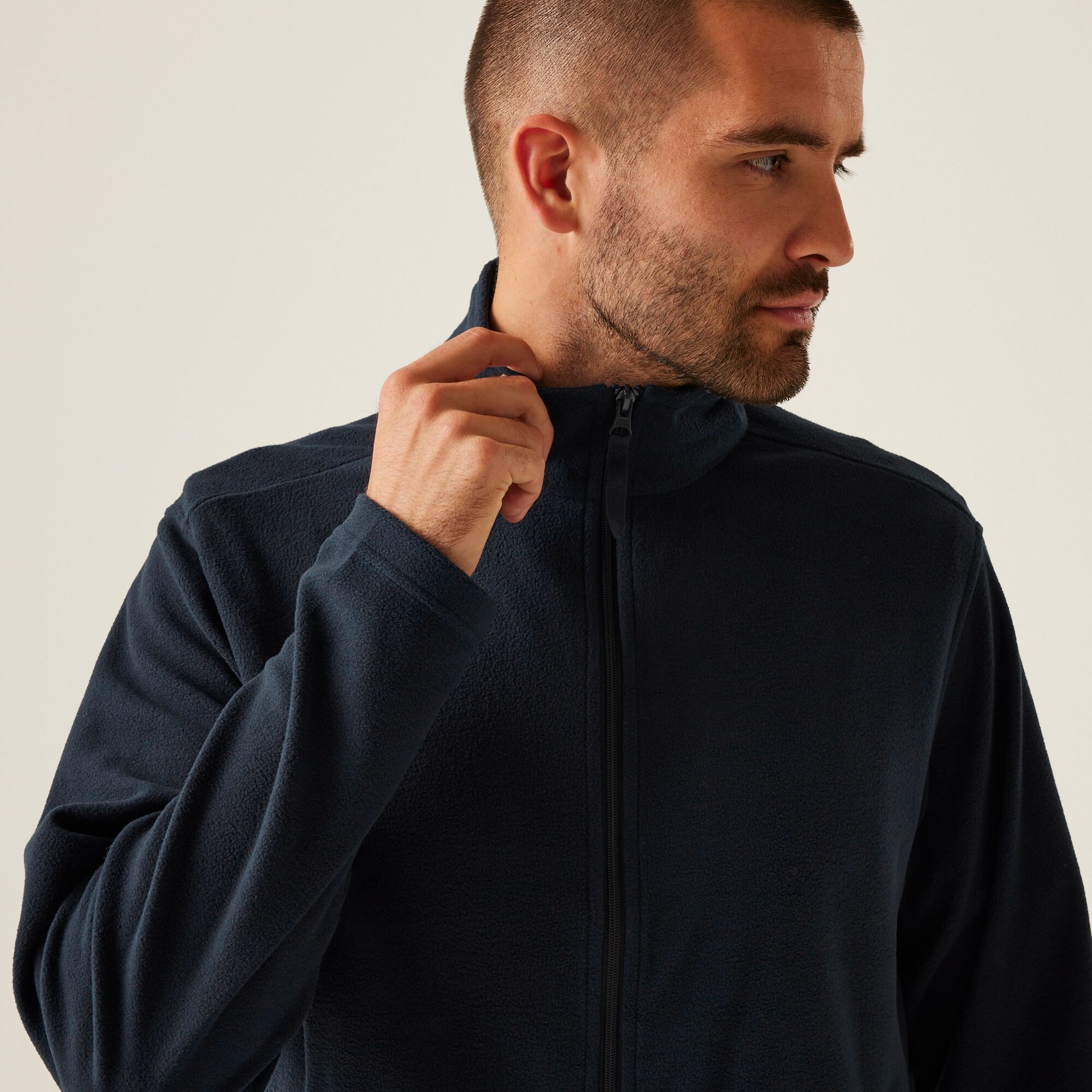 Men's Classic Full Zip Lightweight Microfleece | Dark Navy