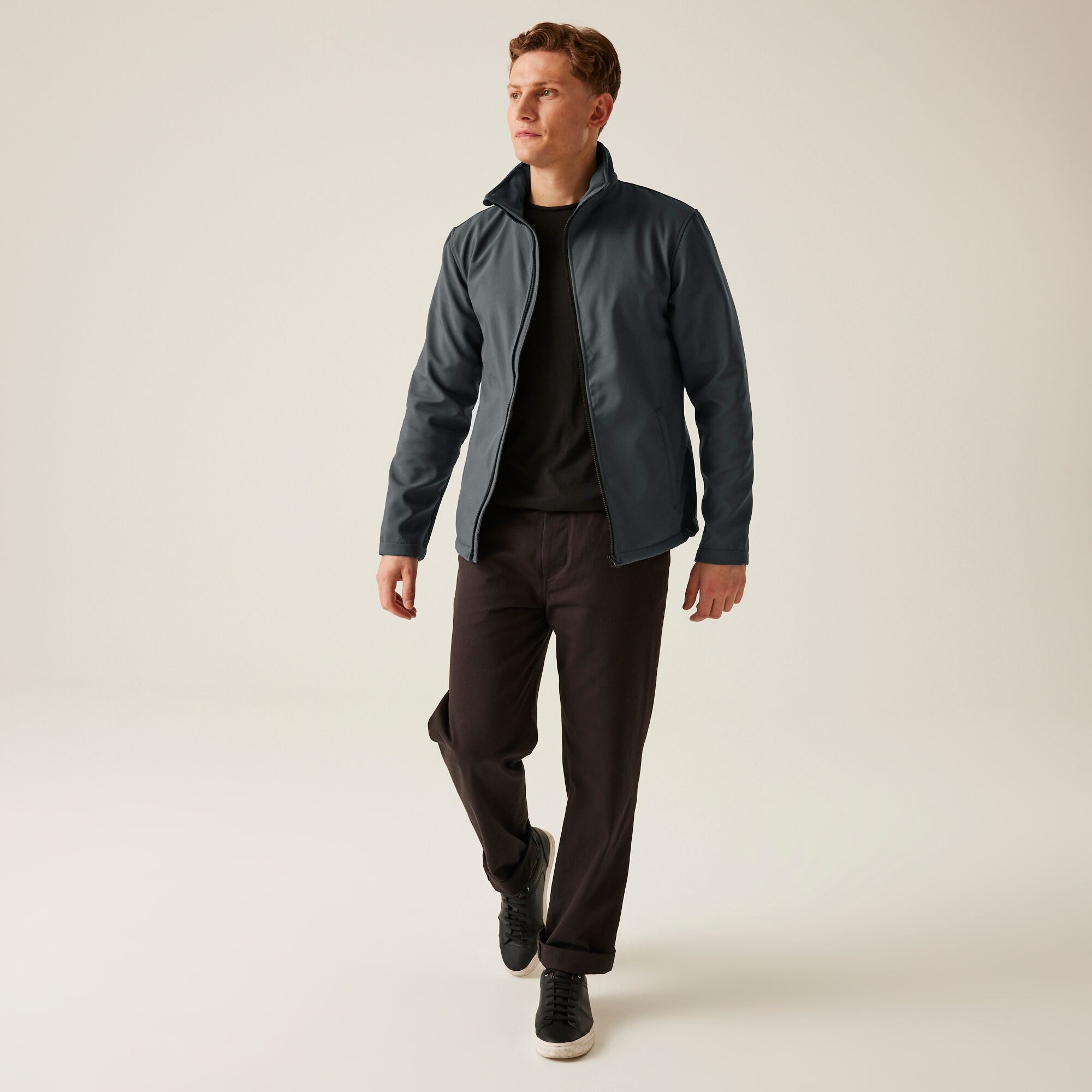 Men's Ablaze Printable Softshell Jacket | Seal Grey Black