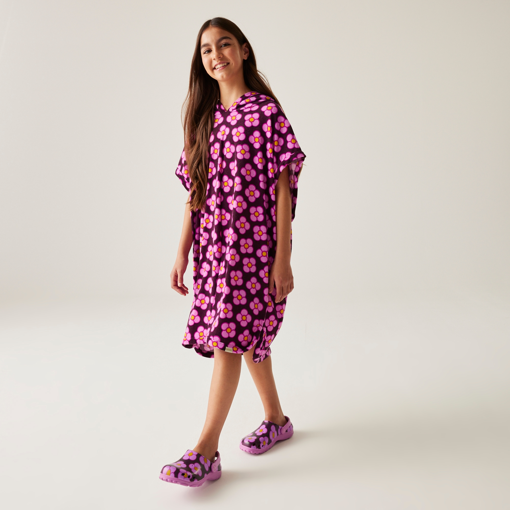 Girls Orla Kiely Towelling Robe | Spinning Flower Morello