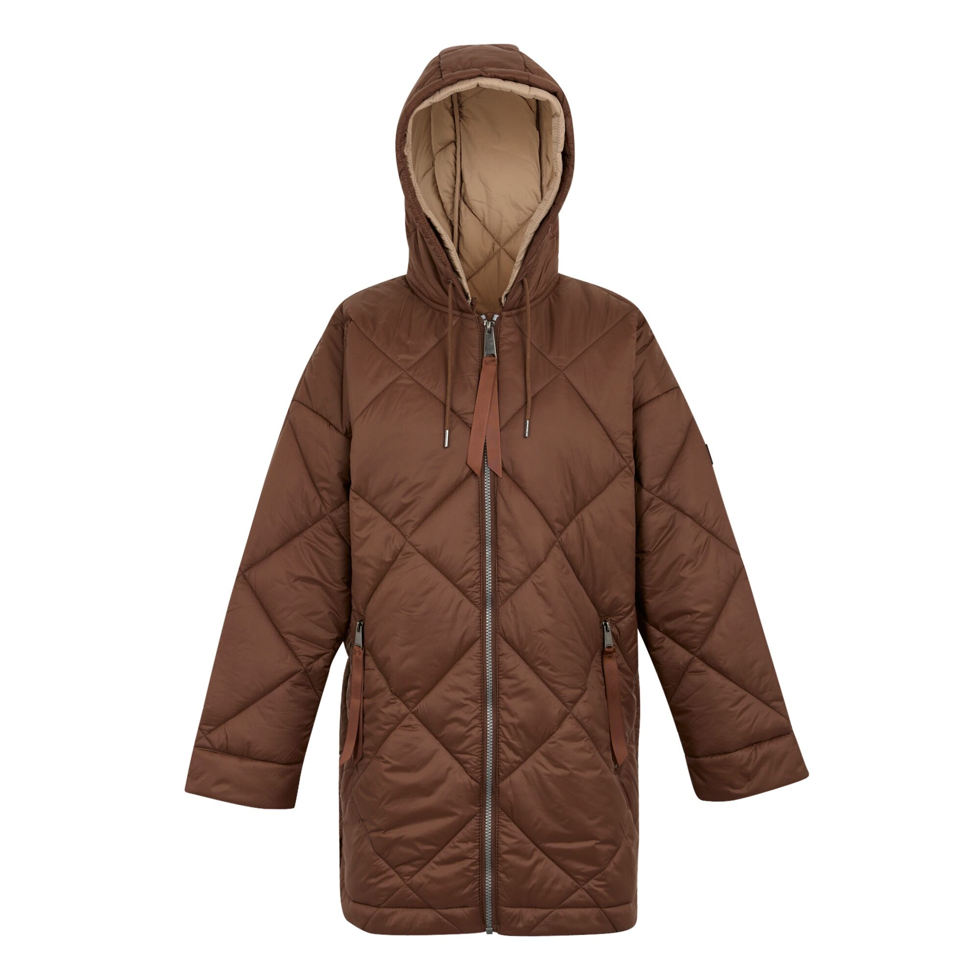 Women's Emila Quilted Jacket | Dark BrownWarm Taupe