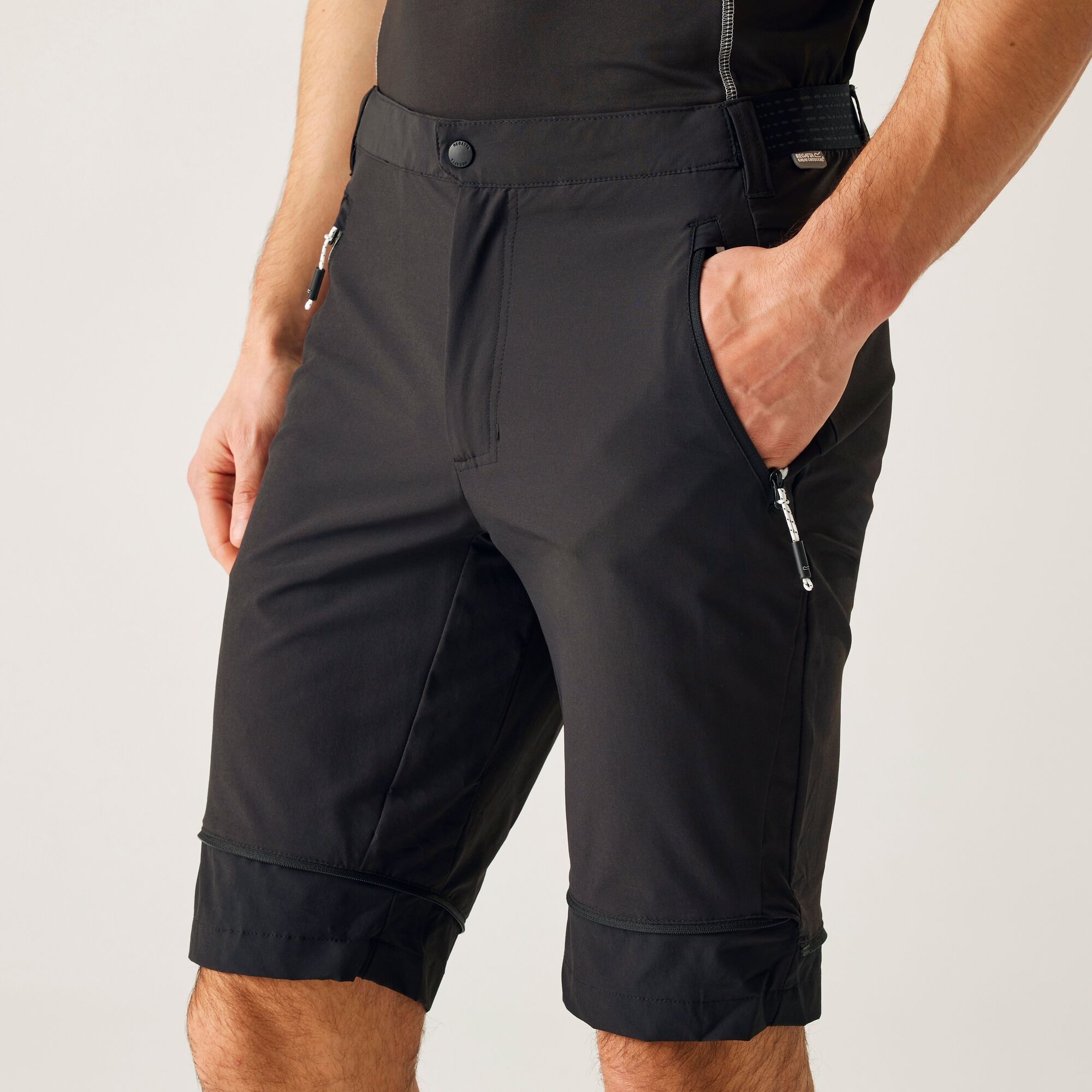 Men's Mountain Zip Off Walking Trousers | Black