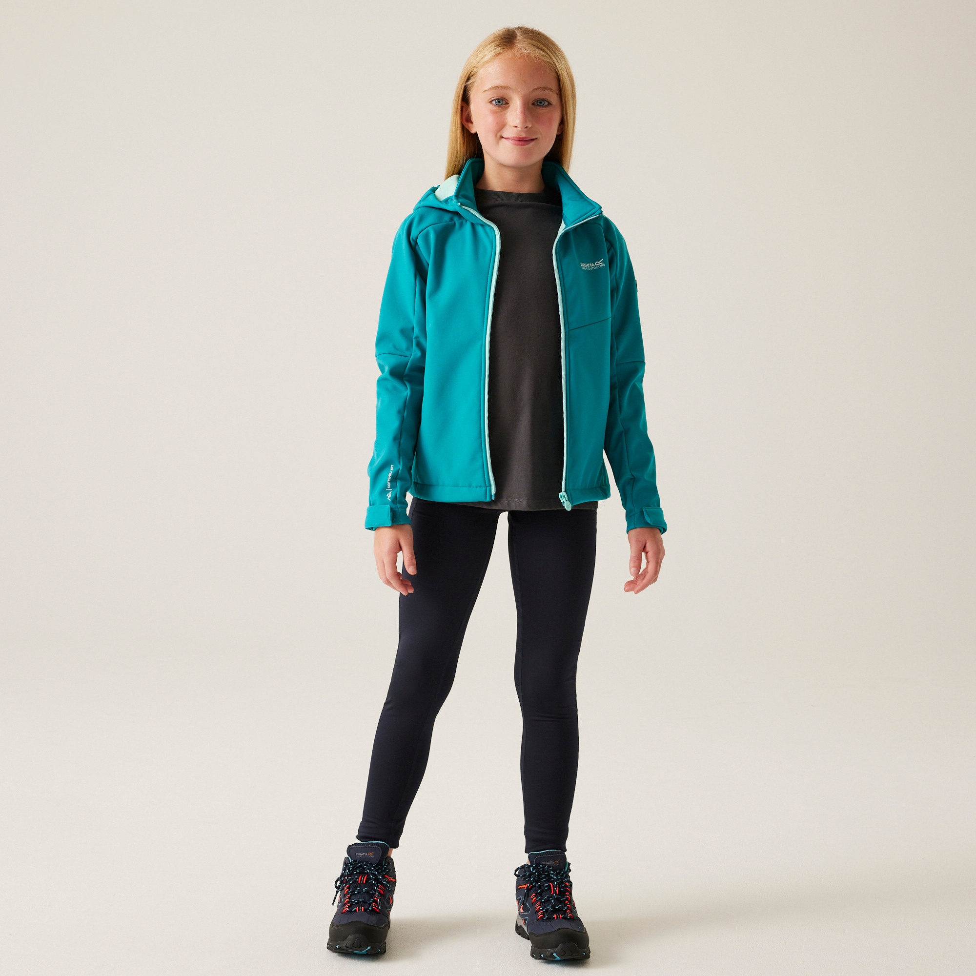 Kids' Acidity VIII Softshell Jacket | Exotic Plume Aruba Blue