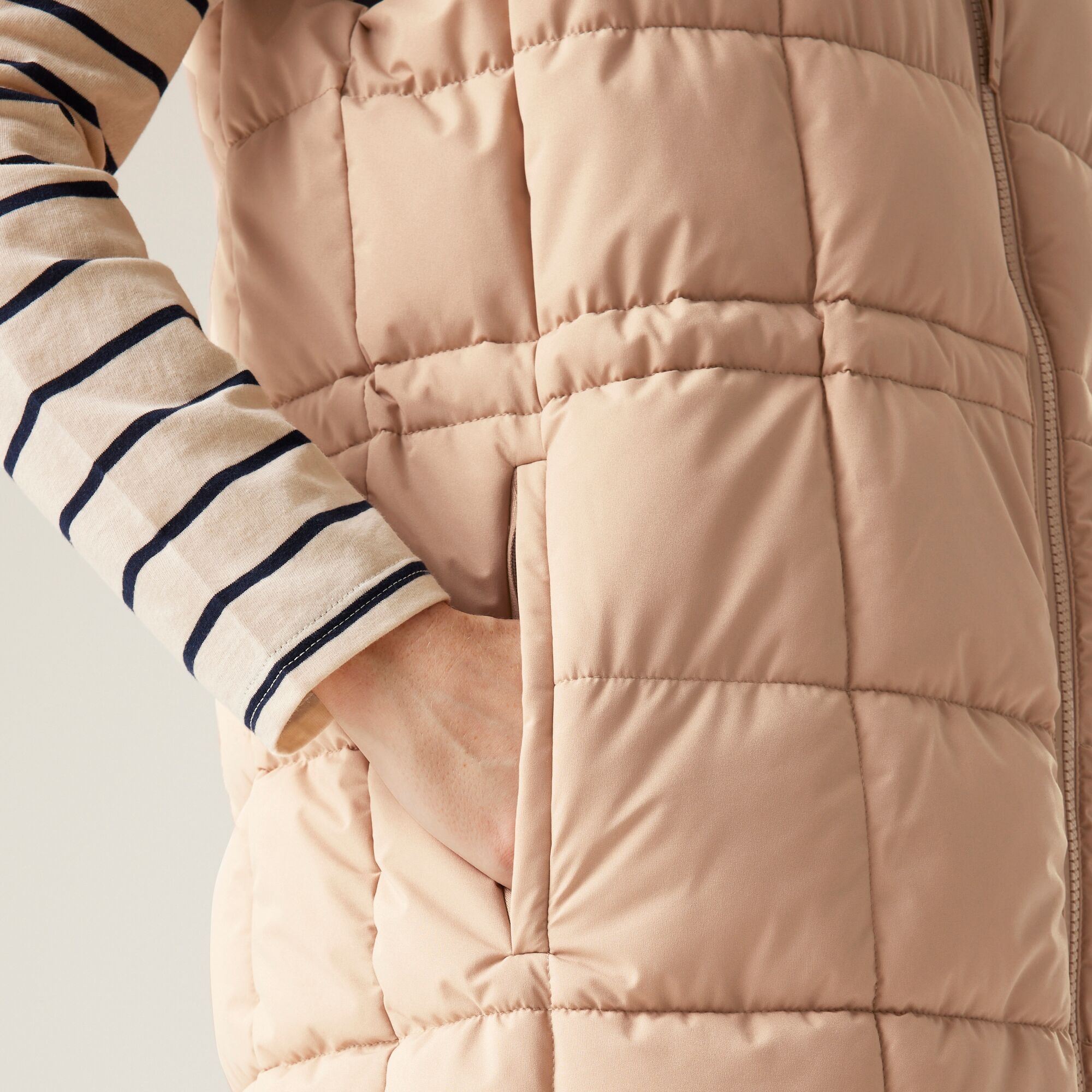 Women's Leandra Longline Gilet | Warm Taupe