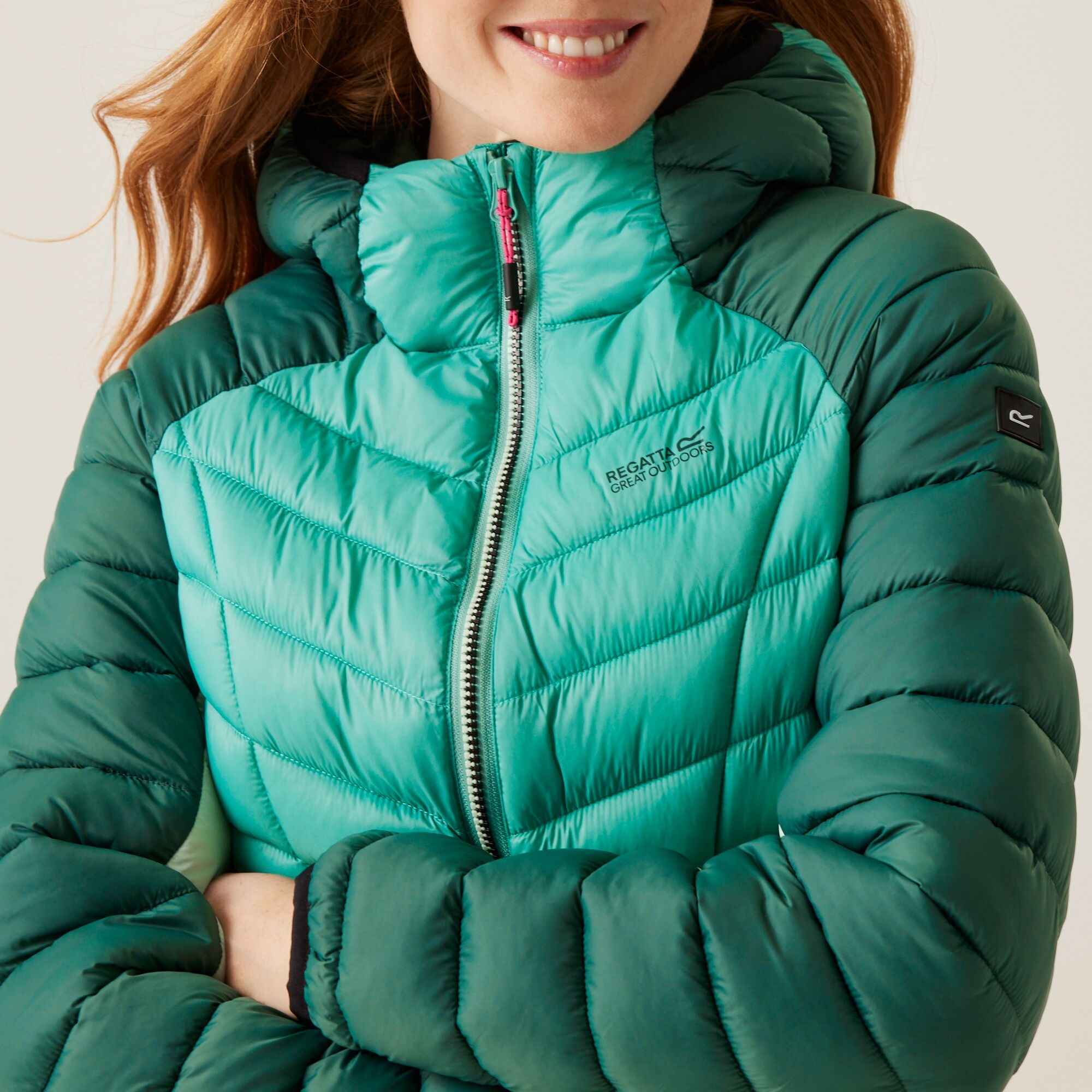 Women's Dalent Quilted Hooded Jacket | Rain Forest Dusty Green